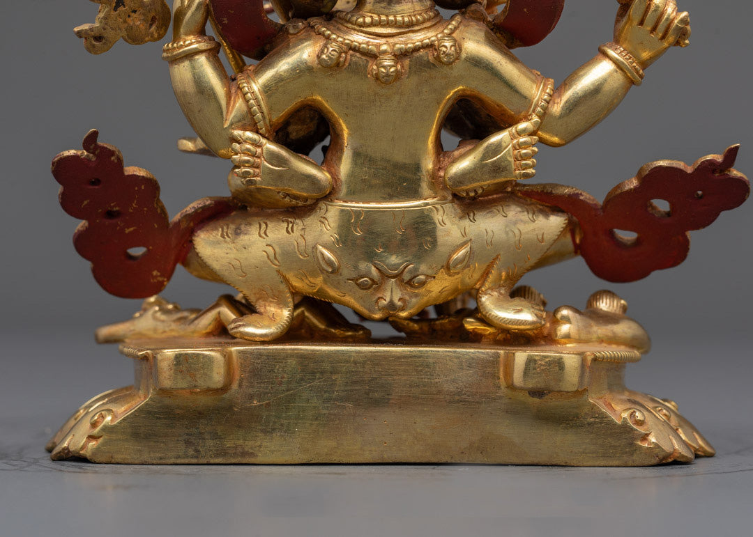 4 Armed Mahakala Mantra Statue