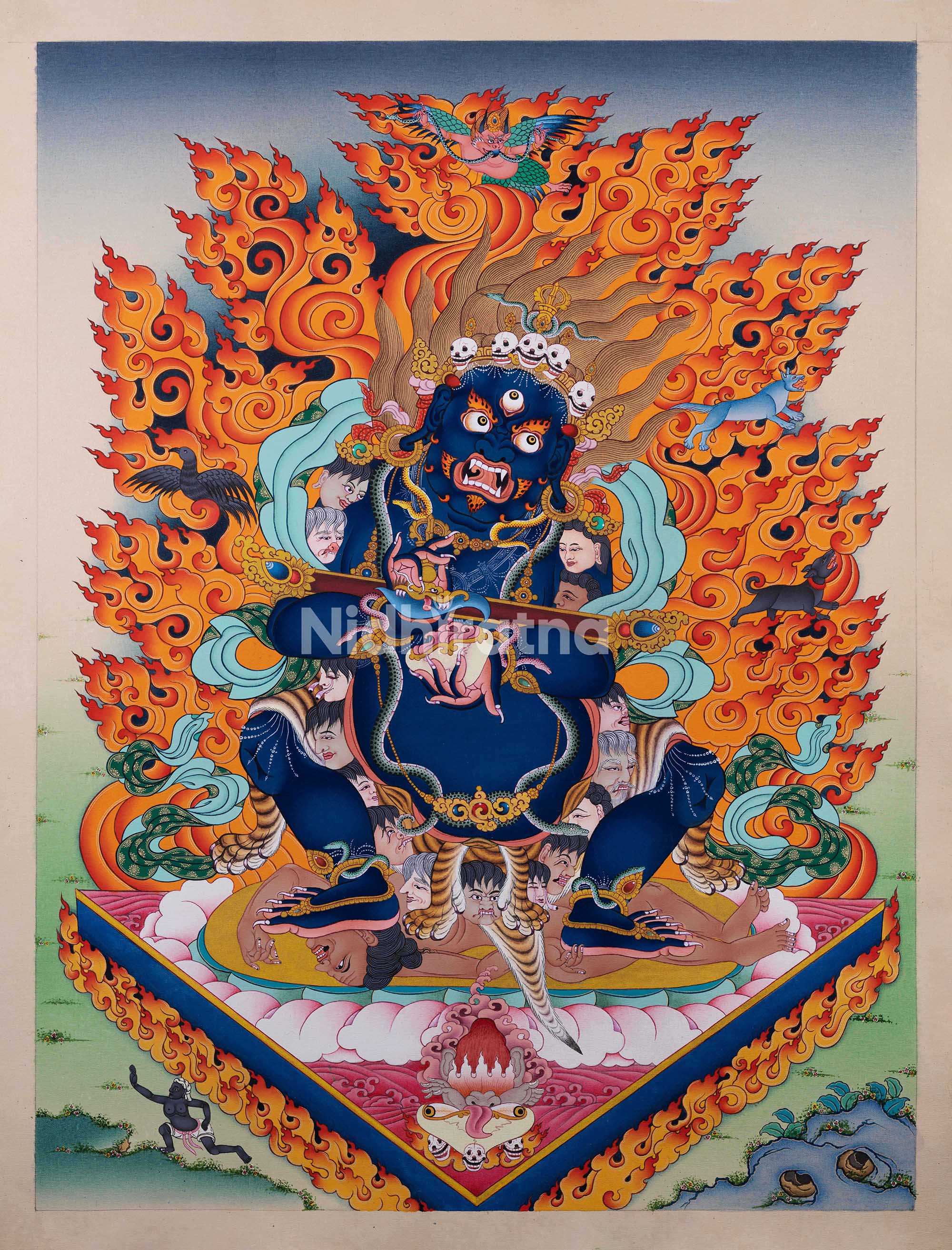 Sakya Mahakala Thangka Print