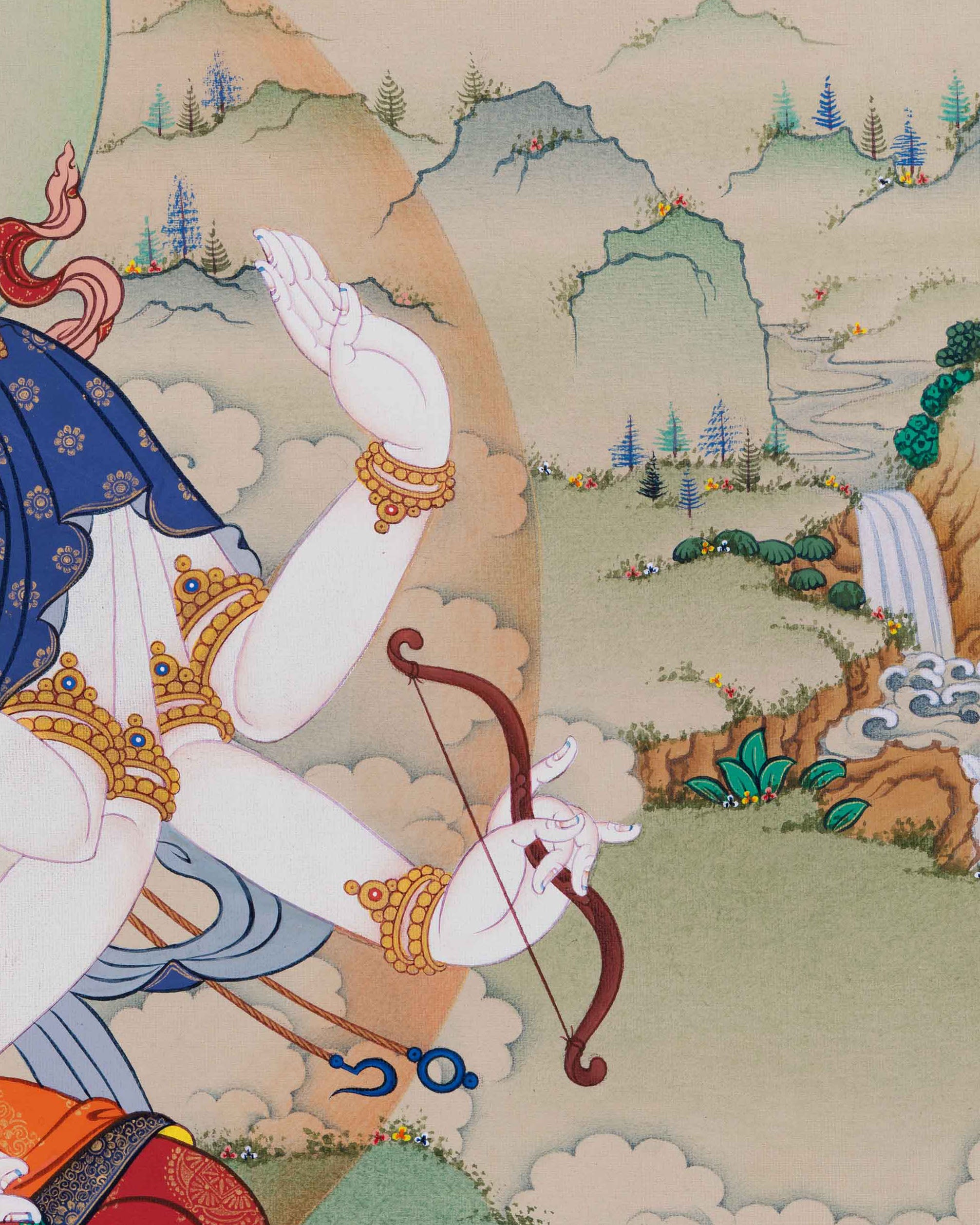 Hand-Quality Namgyalma Thangka Print for Healing