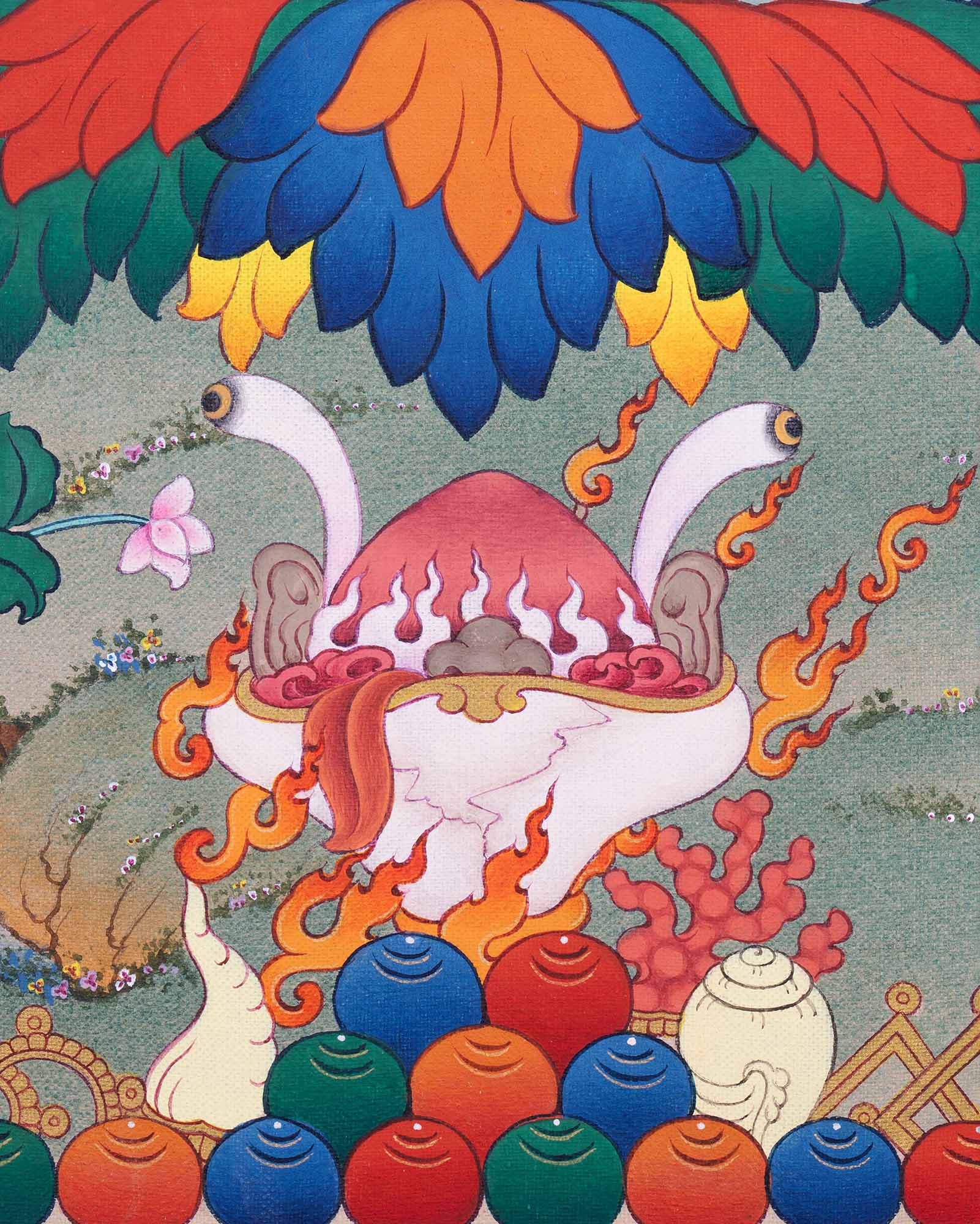 Red Dakini Vajrayogini Thangka Print – Vajrayana Art Nepal