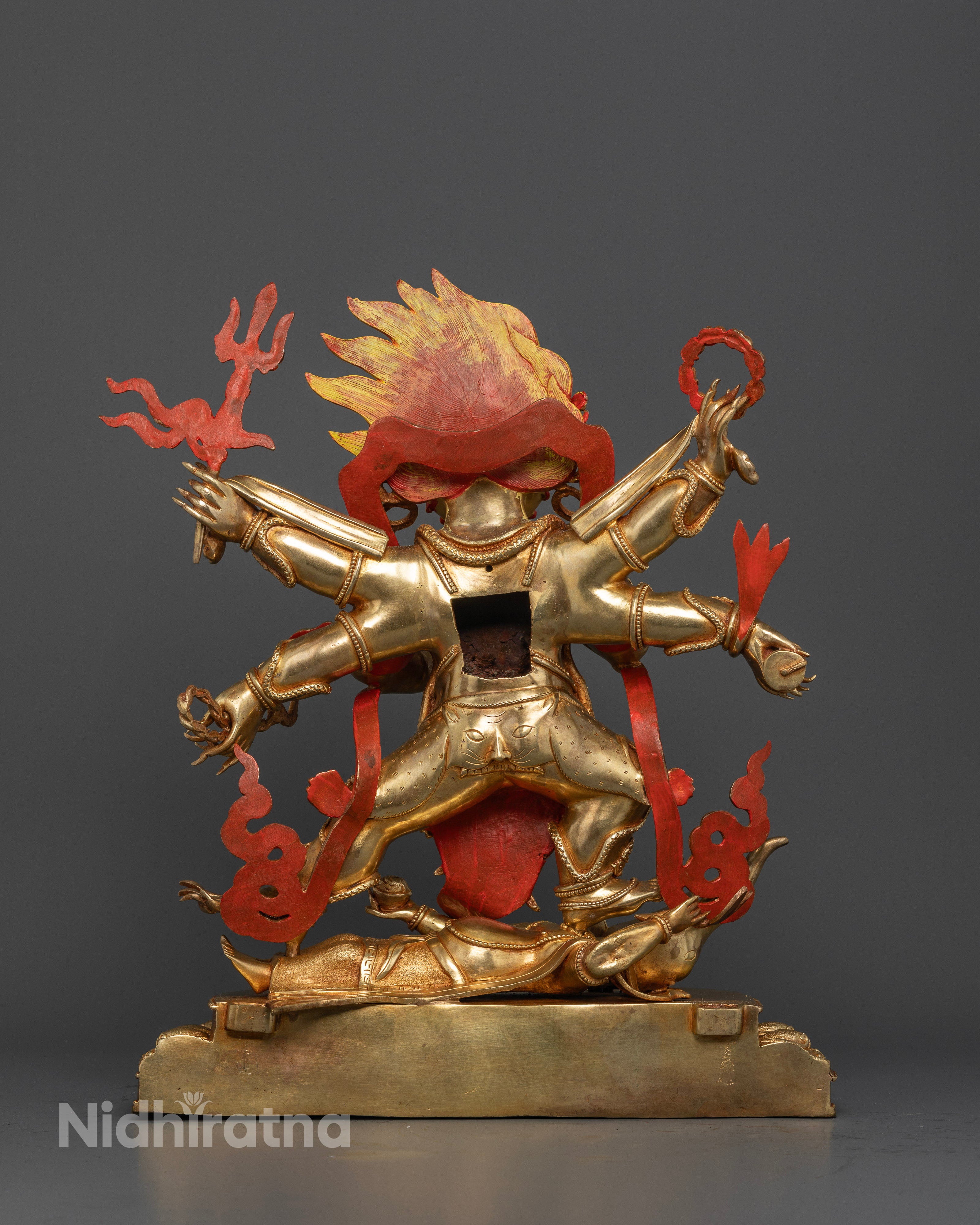 Six Arm Mahakala: Powerful Tibetan Buddhist Deity Statue
