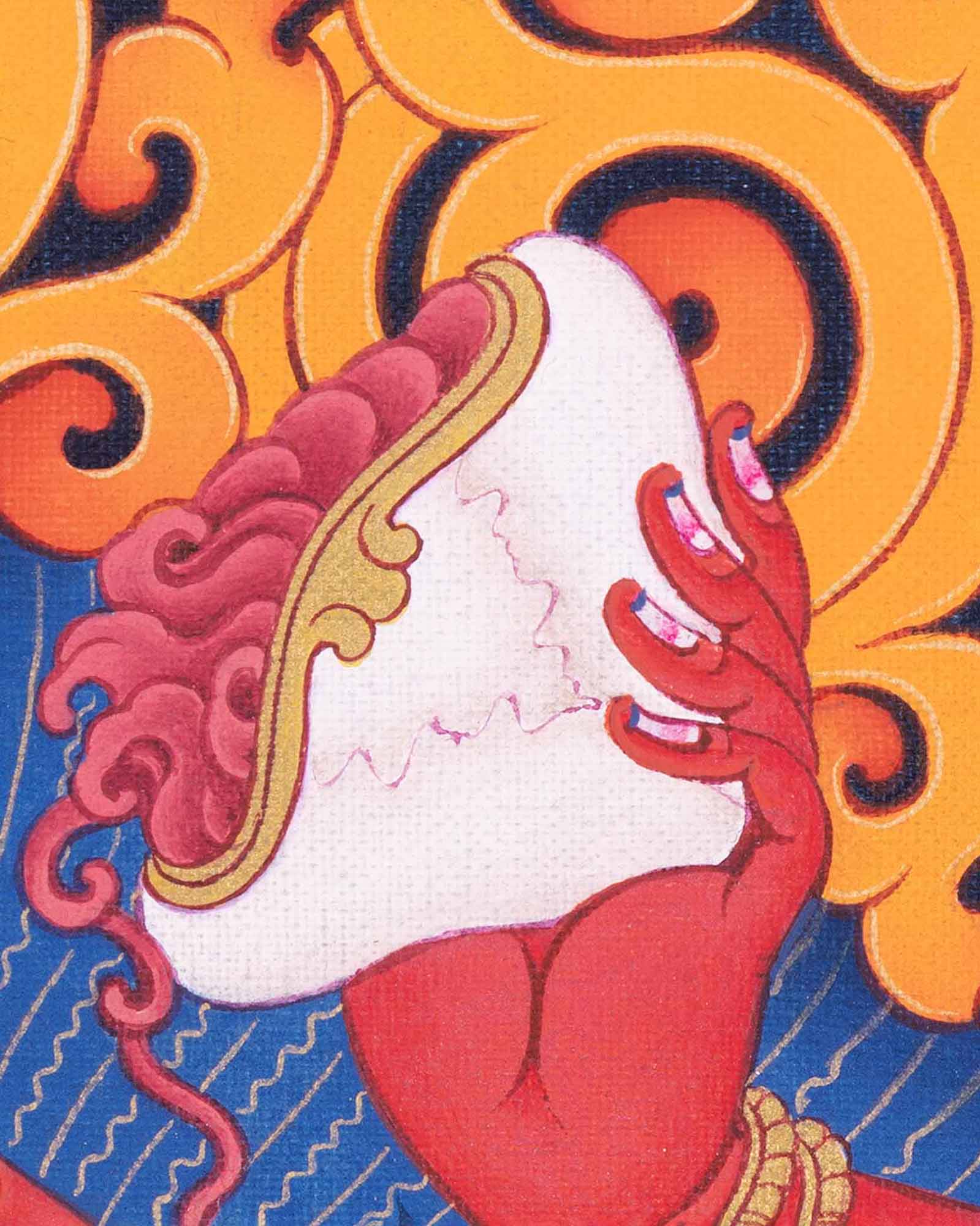 Red Dakini Vajrayogini Thangka Print – Vajrayana Art Nepal