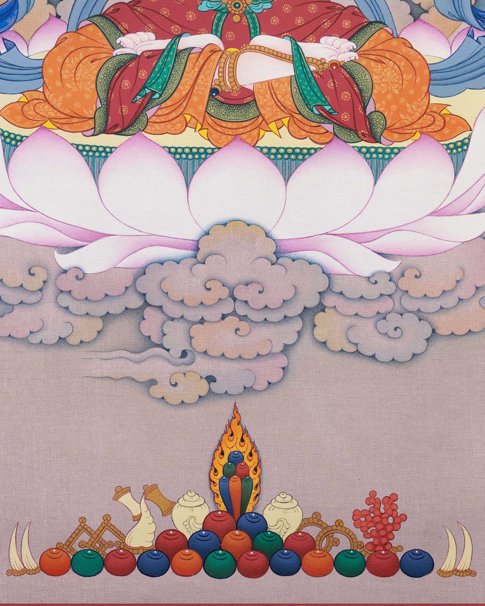 Chenrezig Thangka Print - Avalokiteshvara Artwork from Nepal