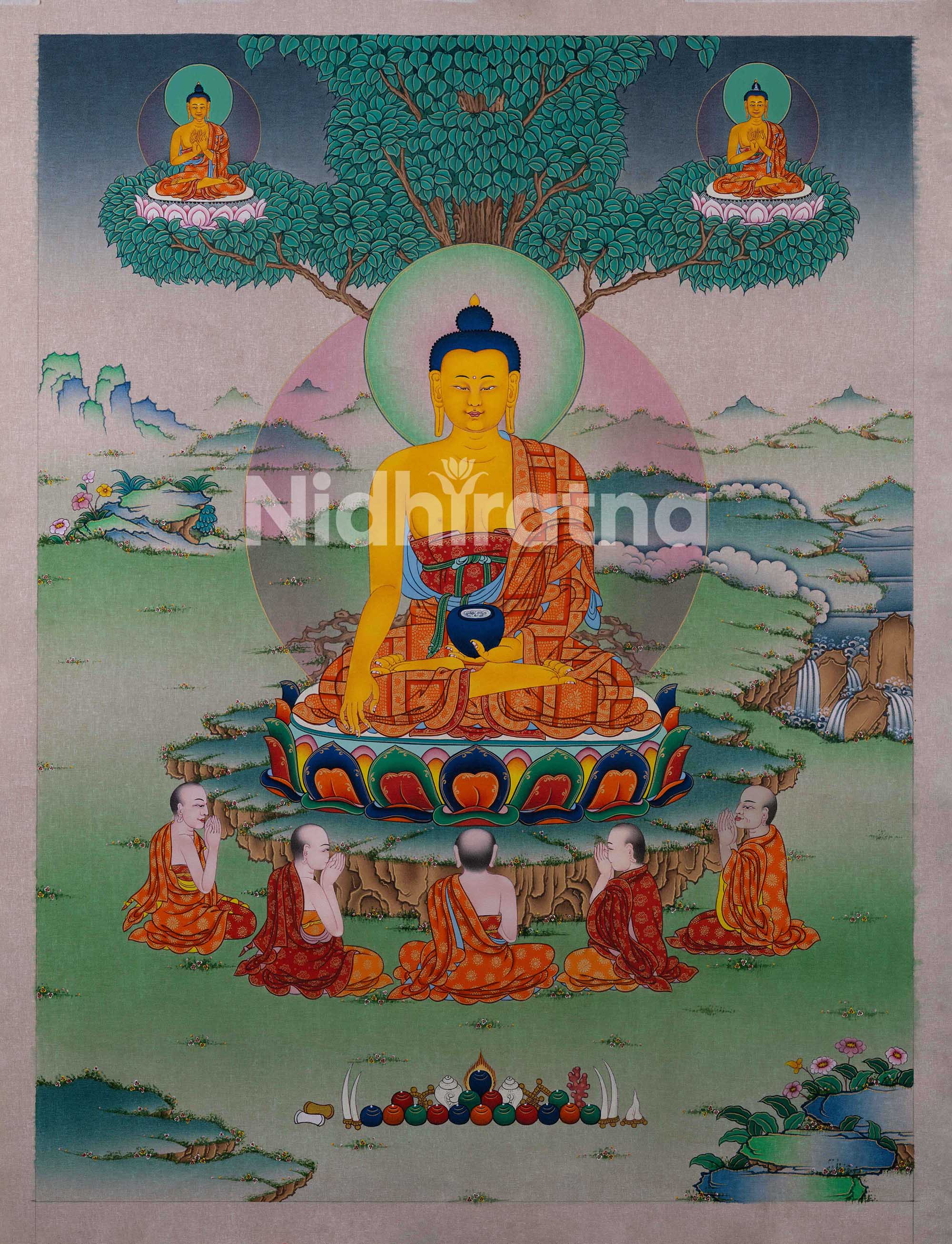 Traditional Buddha Shakyamuni Thangka Print