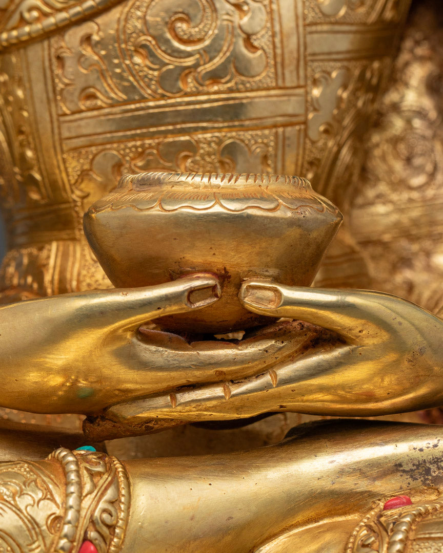 Buddha Amitabha Prayer Statue | Himalayan Artwork of Nepal