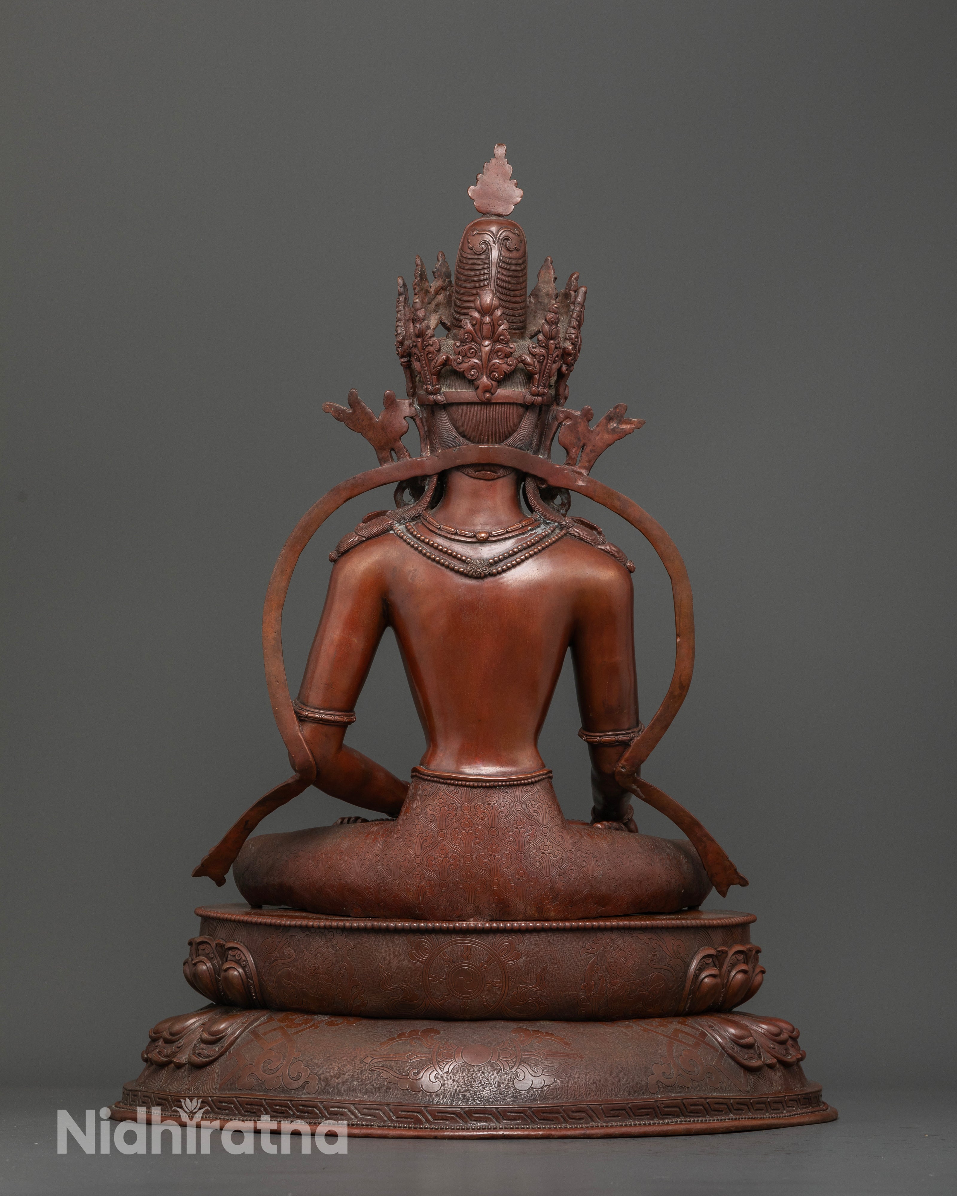 The Crown of Compassion: Buddha Shakyamuni in Antique Oxidized Form