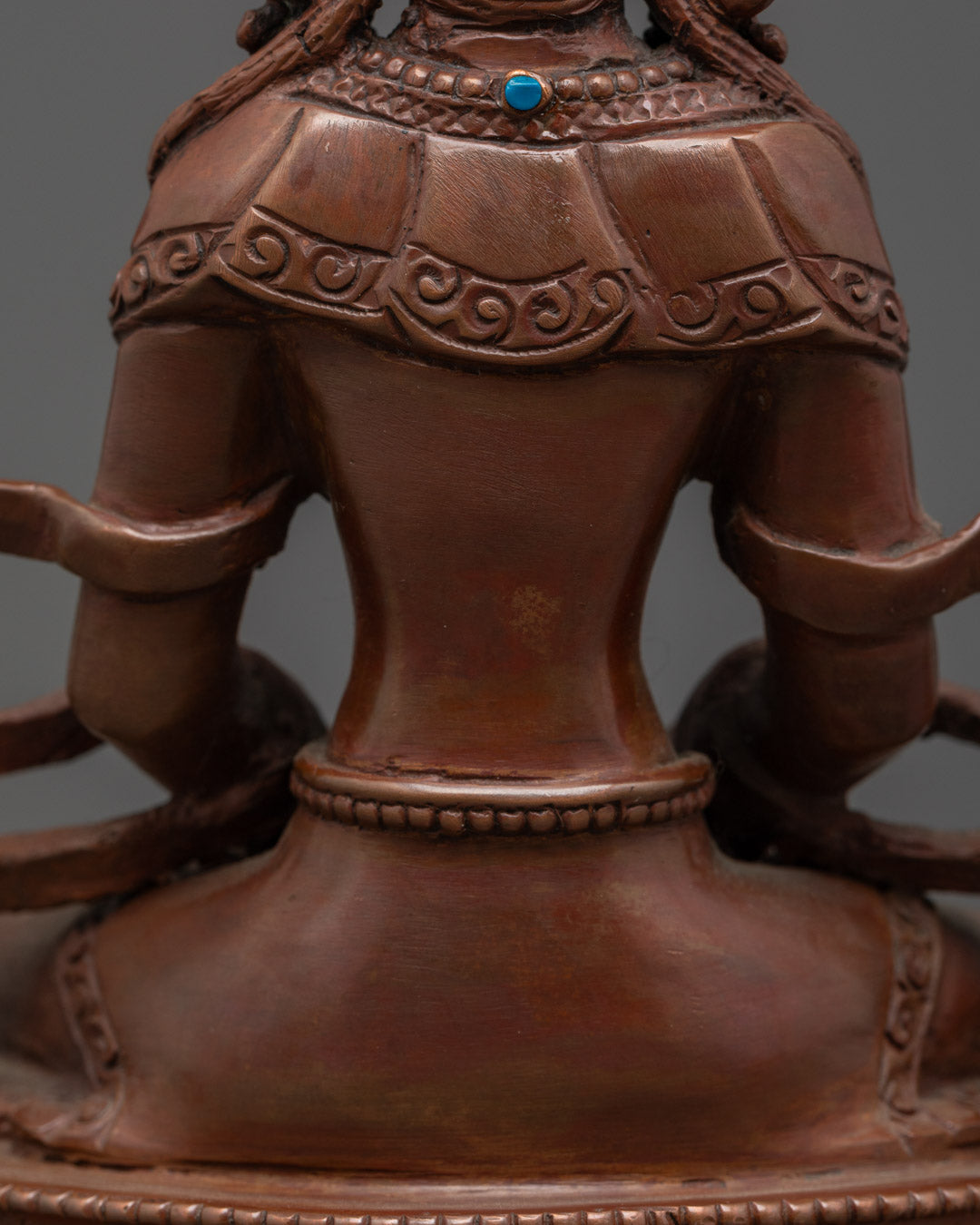 Handmade Amitayus Statue | Intricate Design on Double Lotus Base