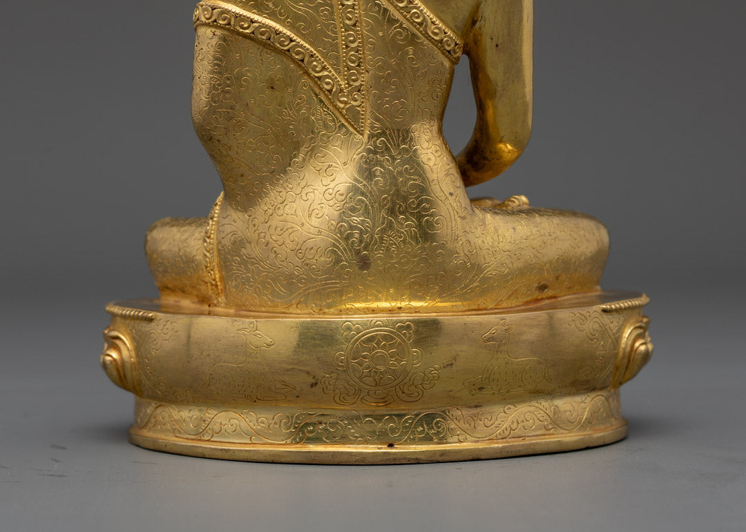 Amitabha Buddha Statue | Beautiful Gold-Plated Face