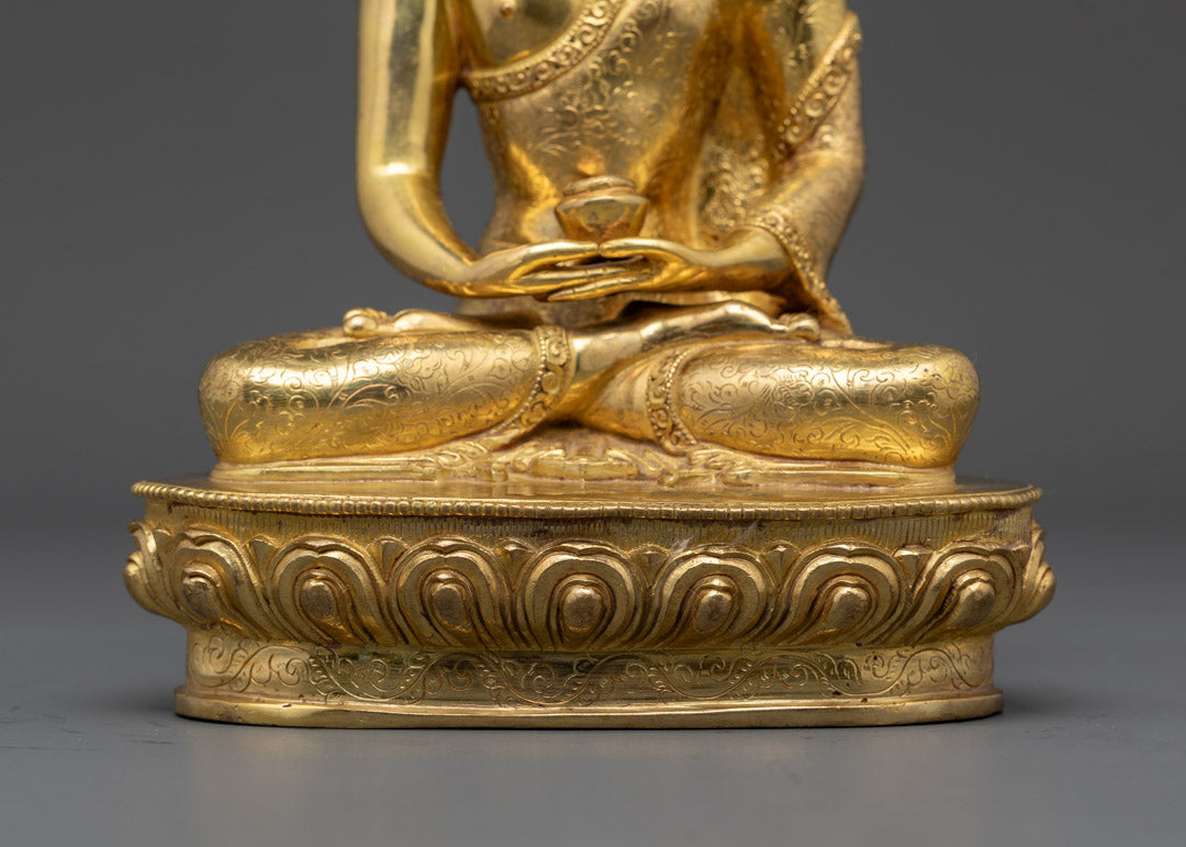 Amitabha Buddha Statue | Beautiful Gold-Plated Face
