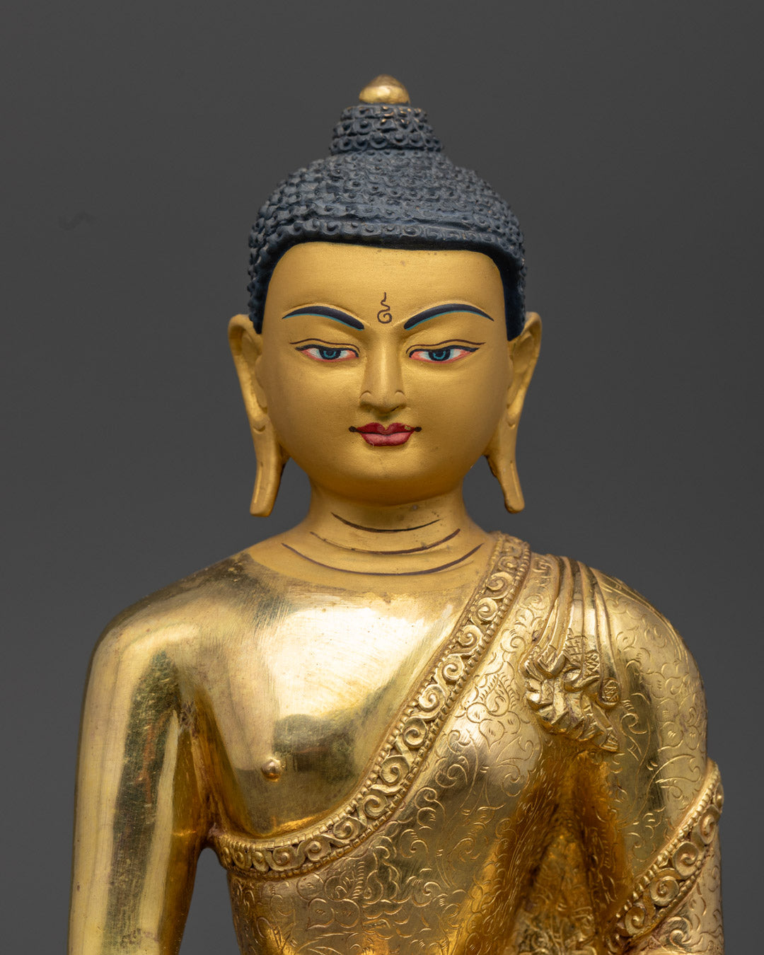 Amitabha Buddha Statue | Beautiful Gold-Plated Face