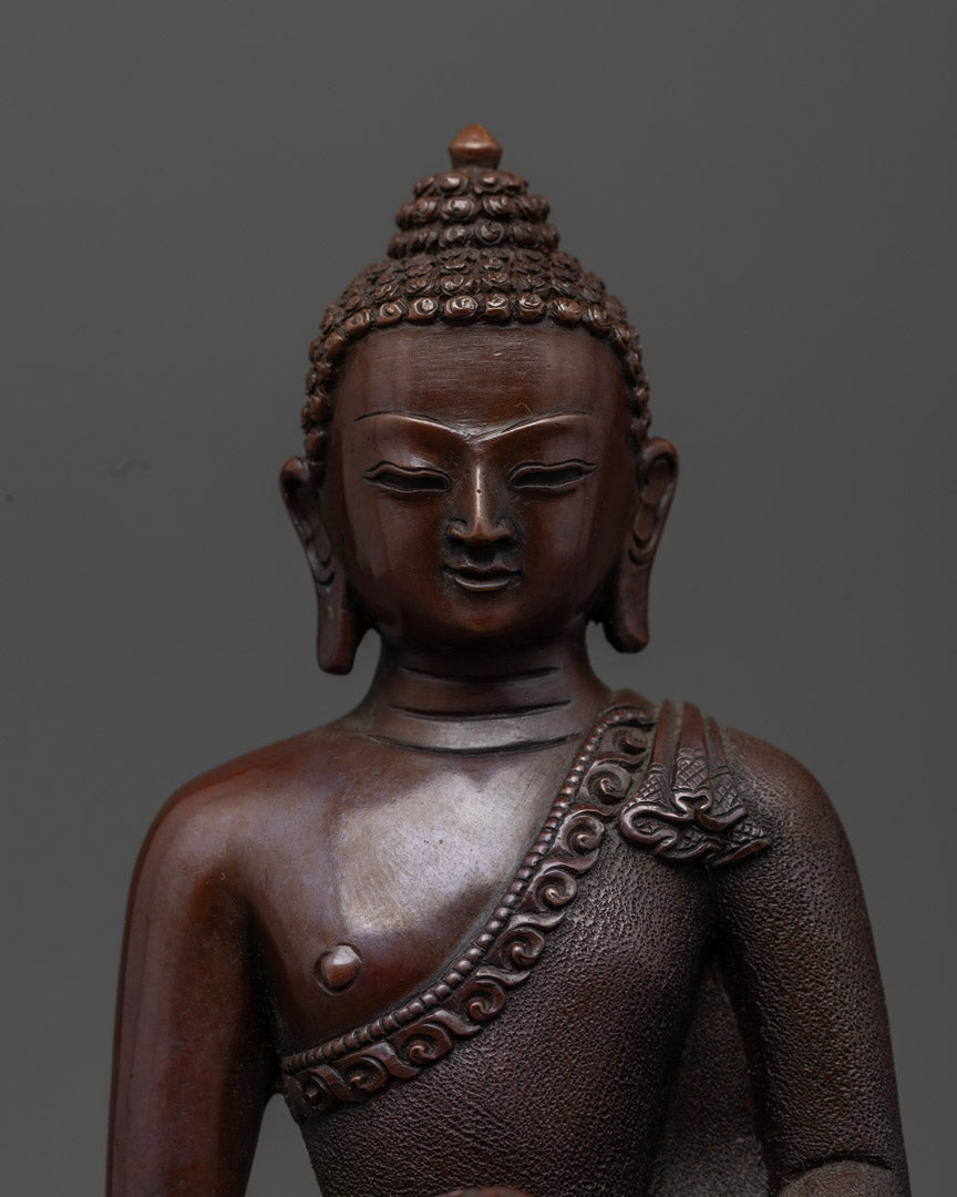 Oxidized Amitabha buddha Statue | Hand-Carved Sculpture
