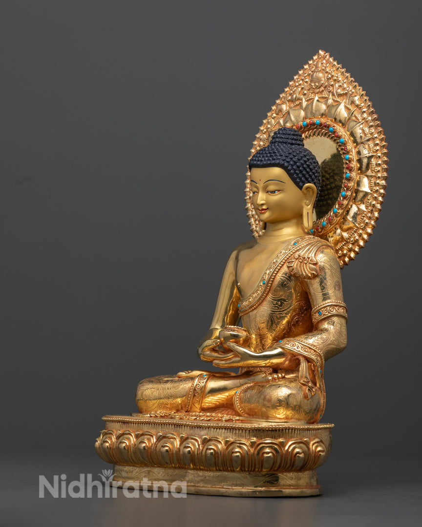 Amitabha Buddha Statue | 24K Gold Gilded for Meditation
