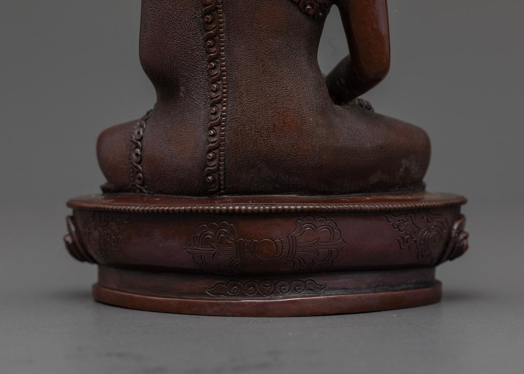 Oxidized Amitabha buddha Statue | Hand-Carved Sculpture