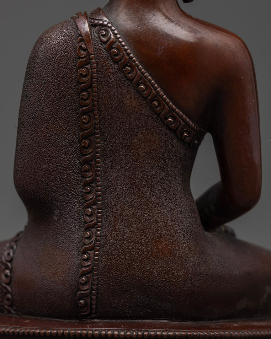 Oxidized Amitabha buddha Statue | Hand-Carved Sculpture