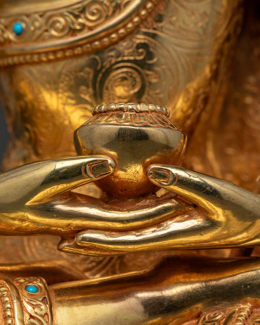 Amitabha Buddha Statue | 24K Gold Gilded for Meditation