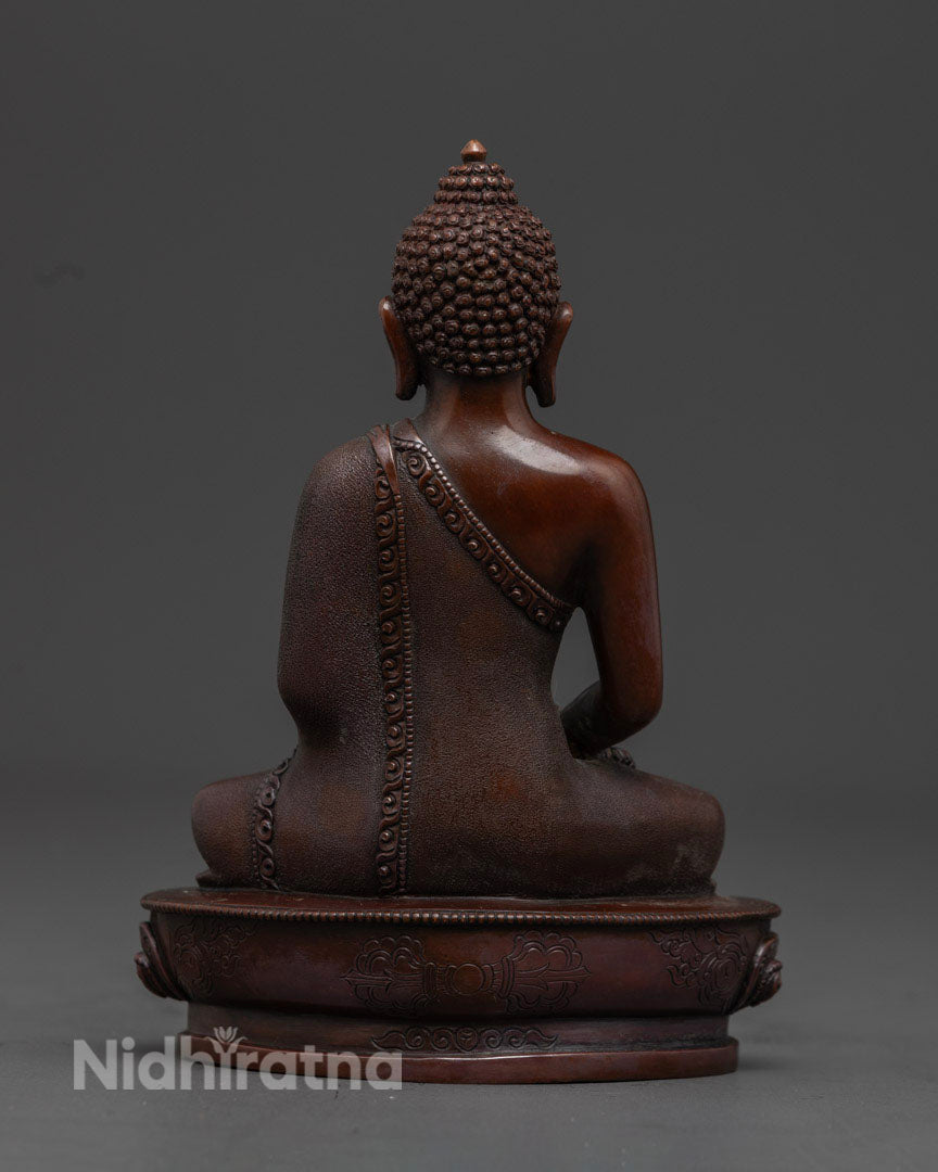 Oxidized Amitabha buddha Statue | Hand-Carved Sculpture