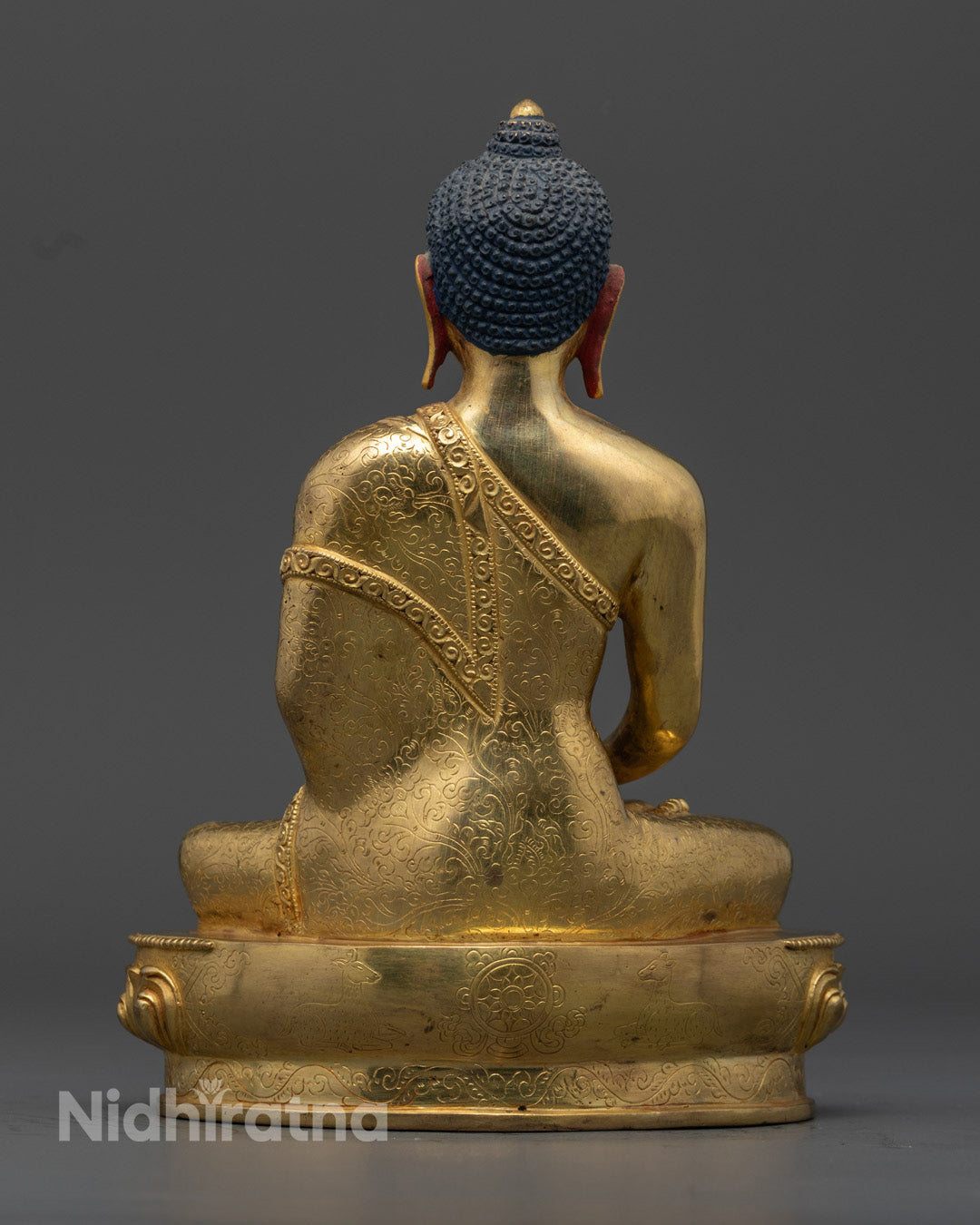 Amitabha Buddha Statue | Beautiful Gold-Plated Face