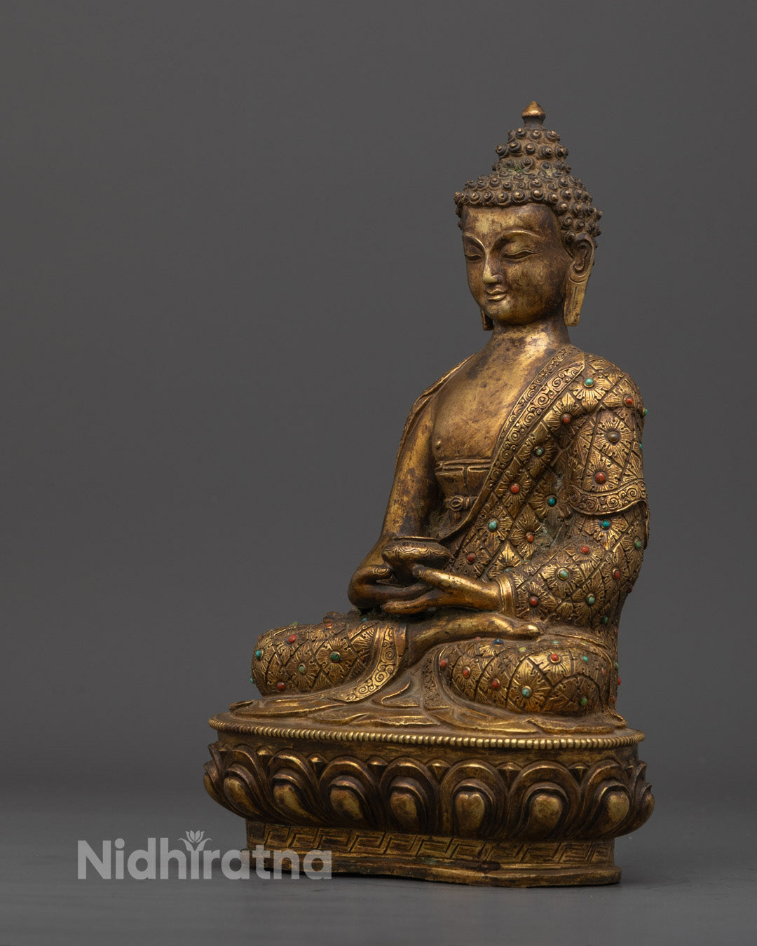 Authentic Handcrafted Golden Amitabha Buddha Statue