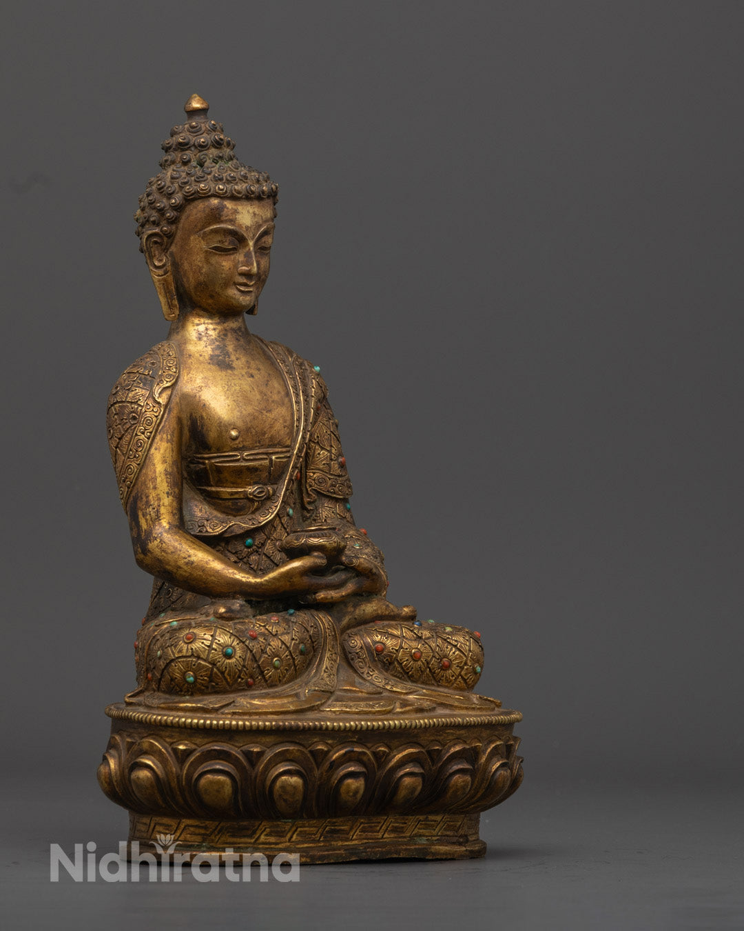 Authentic Handcrafted Golden Amitabha Buddha Statue