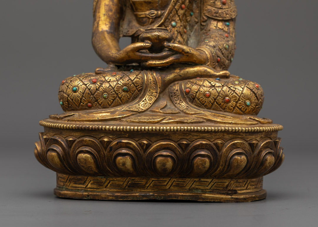 Authentic Handcrafted Golden Amitabha Buddha Statue