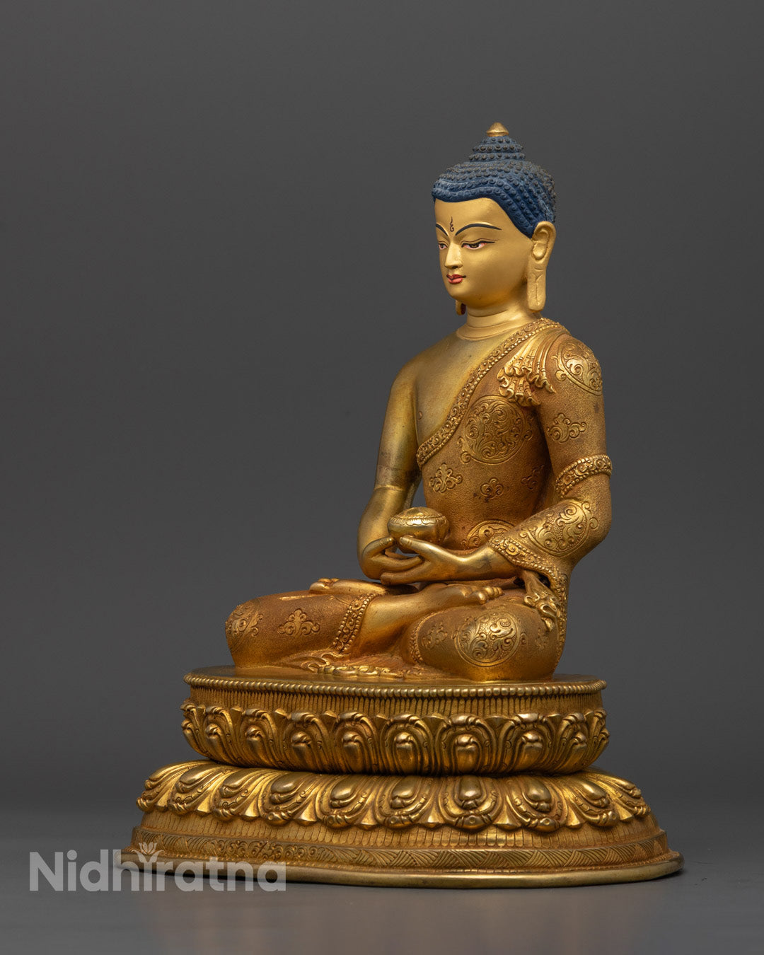 Amitabha Buddha Statue | Handcrafted Art in Copper