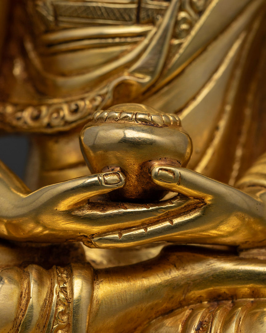 Amitabha Buddha Statue | 24K Gold Gilded Artwork