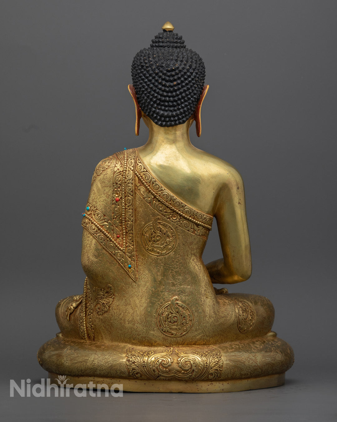 Amitabha Buddha Statue | Authentic 24k Gold Gilded Copper Art
