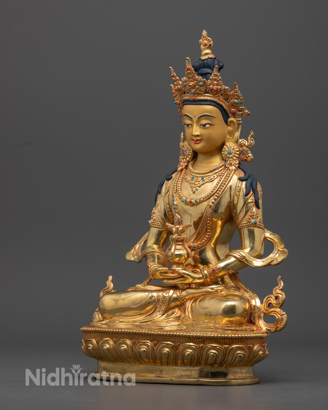Amitayus Statue | Traditional Hand-Carved Buddha