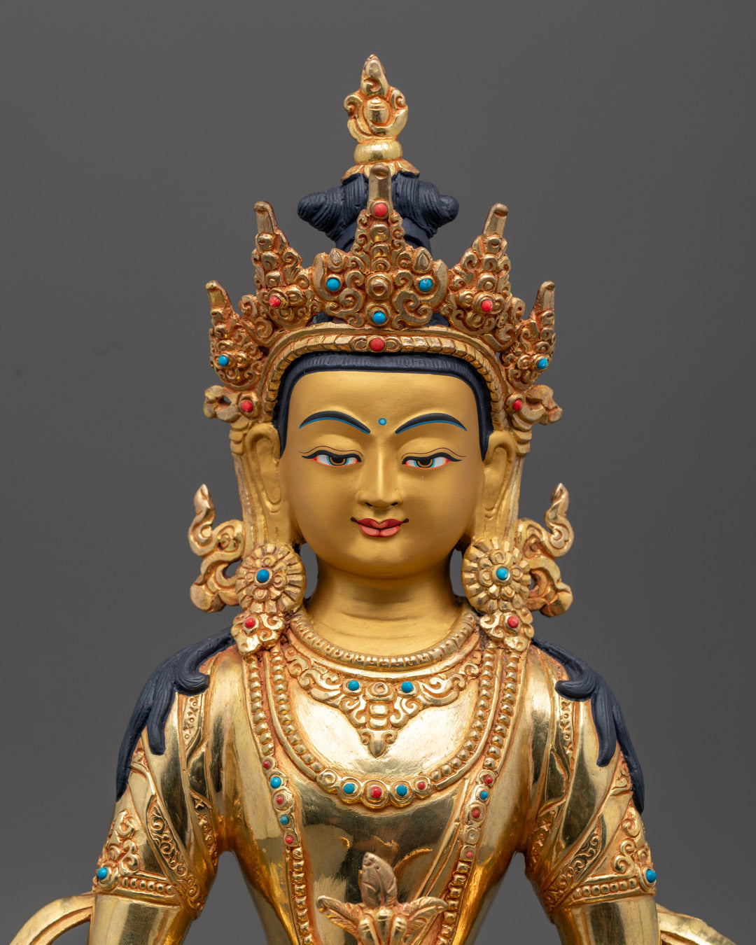 Amitayus Statue | Traditional Hand-Carved Buddha