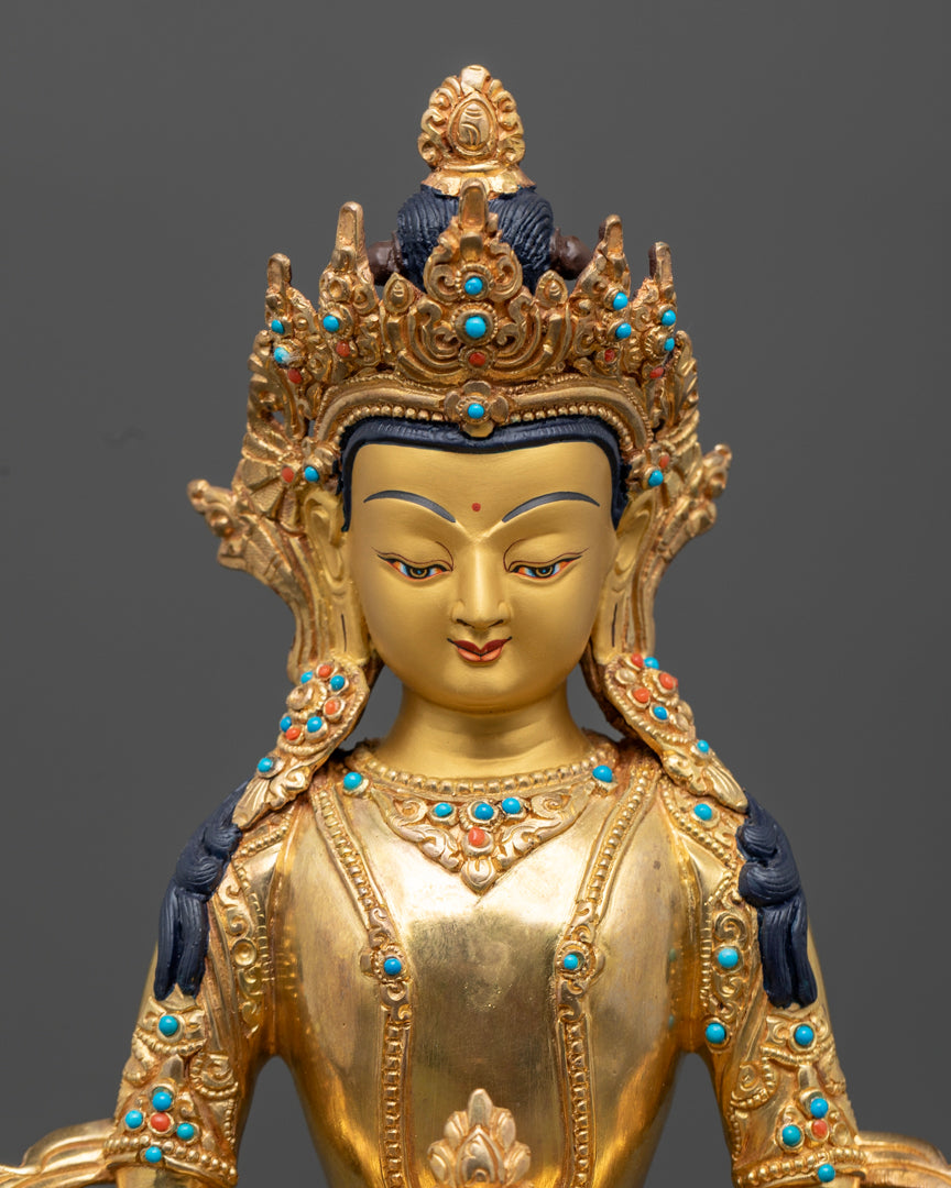 White Tara Statue with Other Deities | Long Life Deities