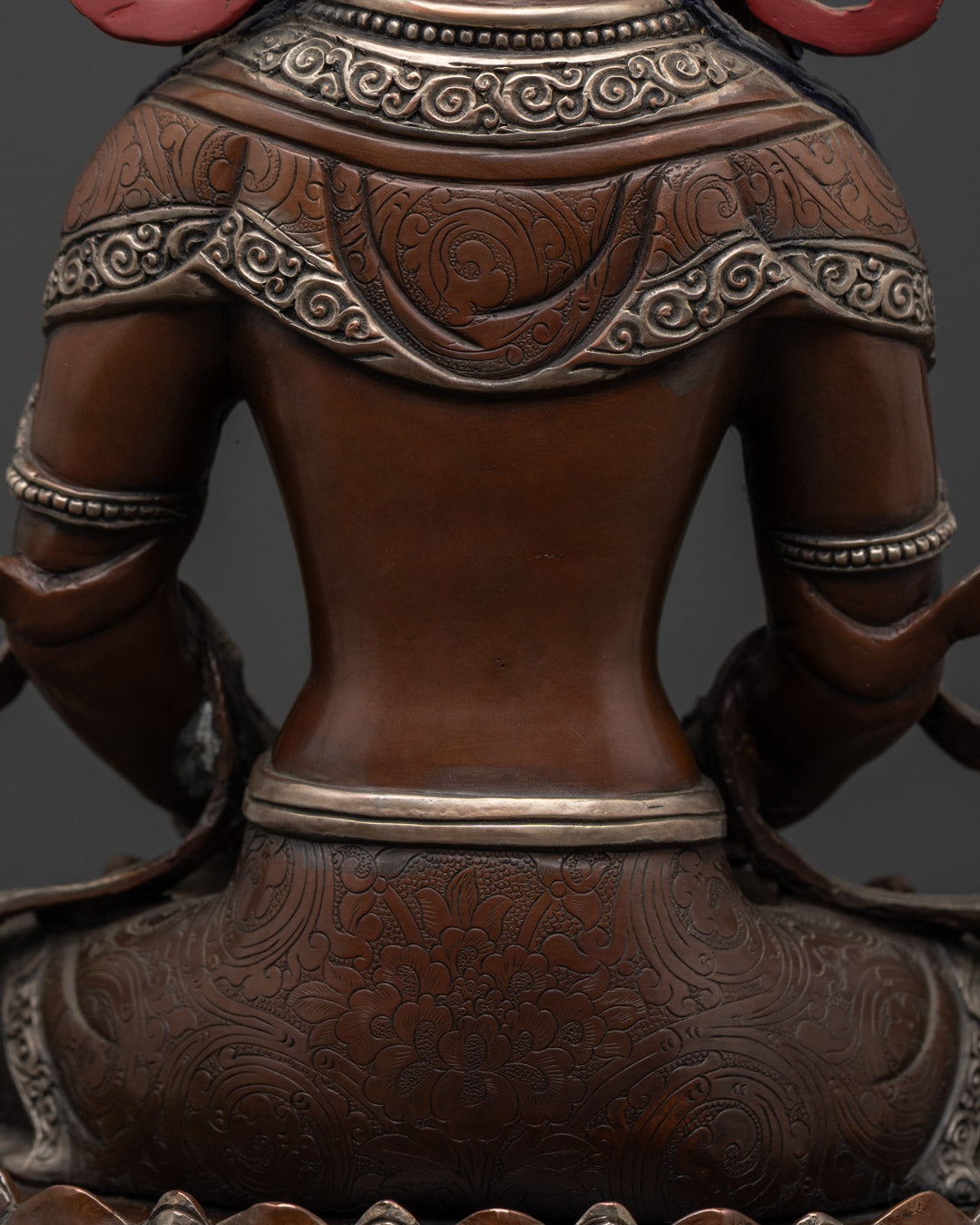 Sacred Amitayus Sculpture | Finely Crafted Oxidized Copper