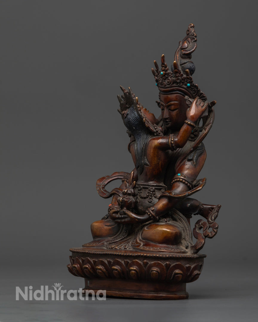 Amitayus with Consort Statue in Tibetan Buddhism