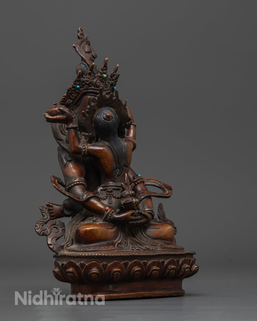 Amitayus with Consort Statue in Tibetan Buddhism