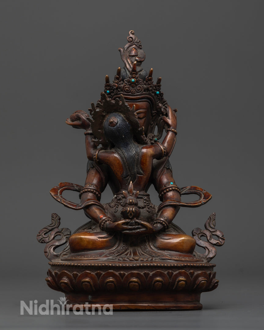 Amitayus with Consort Statue in Tibetan Buddhism