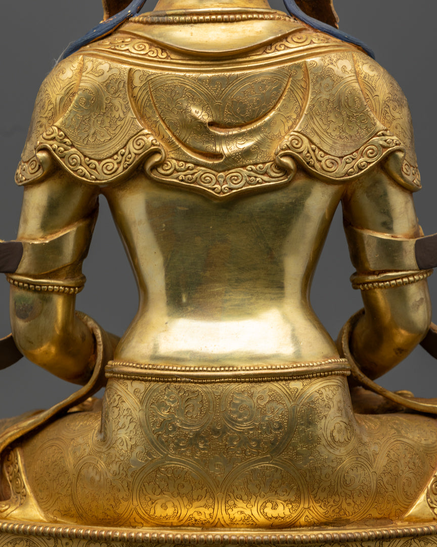 Amitayus Statue | 24K Gold Gilded Buddhist Sculpture