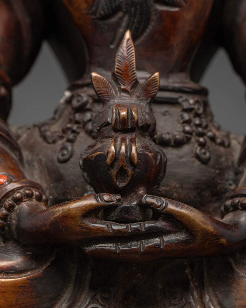 Amitayus with Consort Statue in Tibetan Buddhism