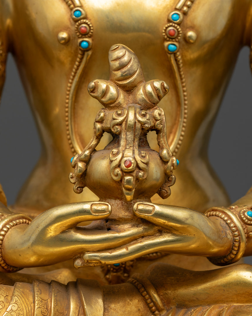 Amitayus Statue | 24K Gold Gilded Buddhist Sculpture
