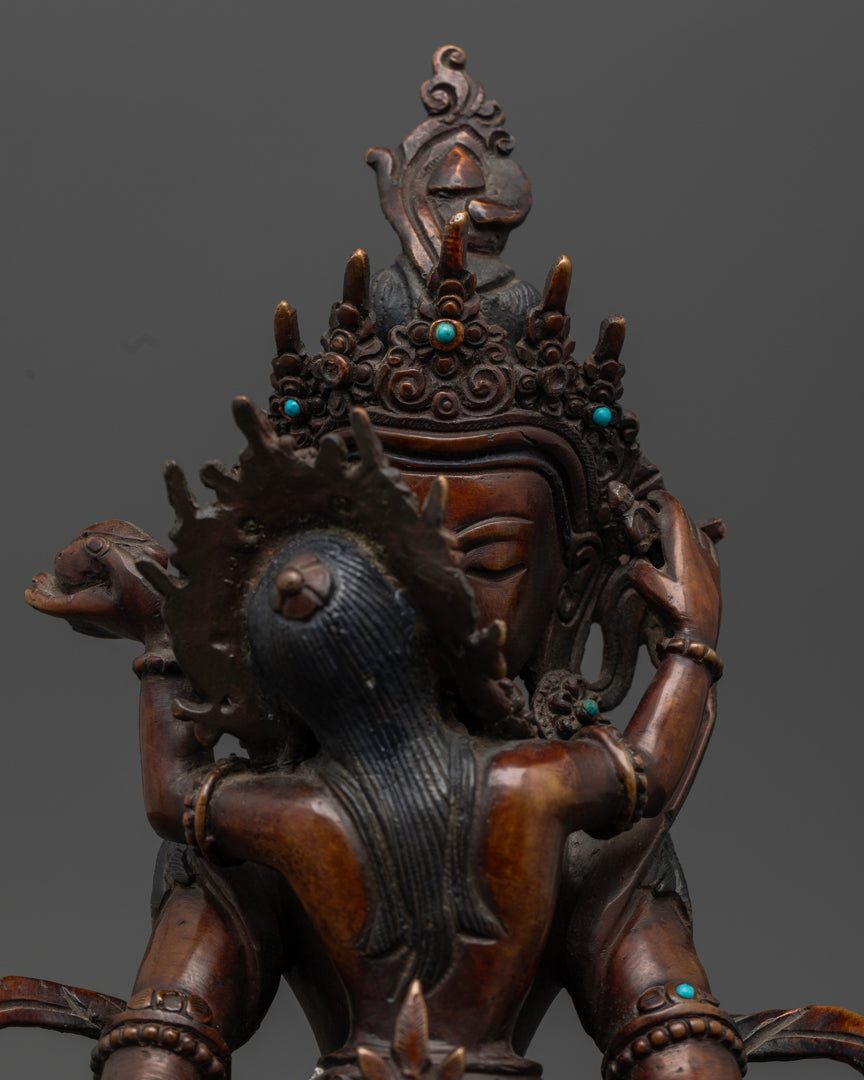 Amitayus with Consort Statue in Tibetan Buddhism