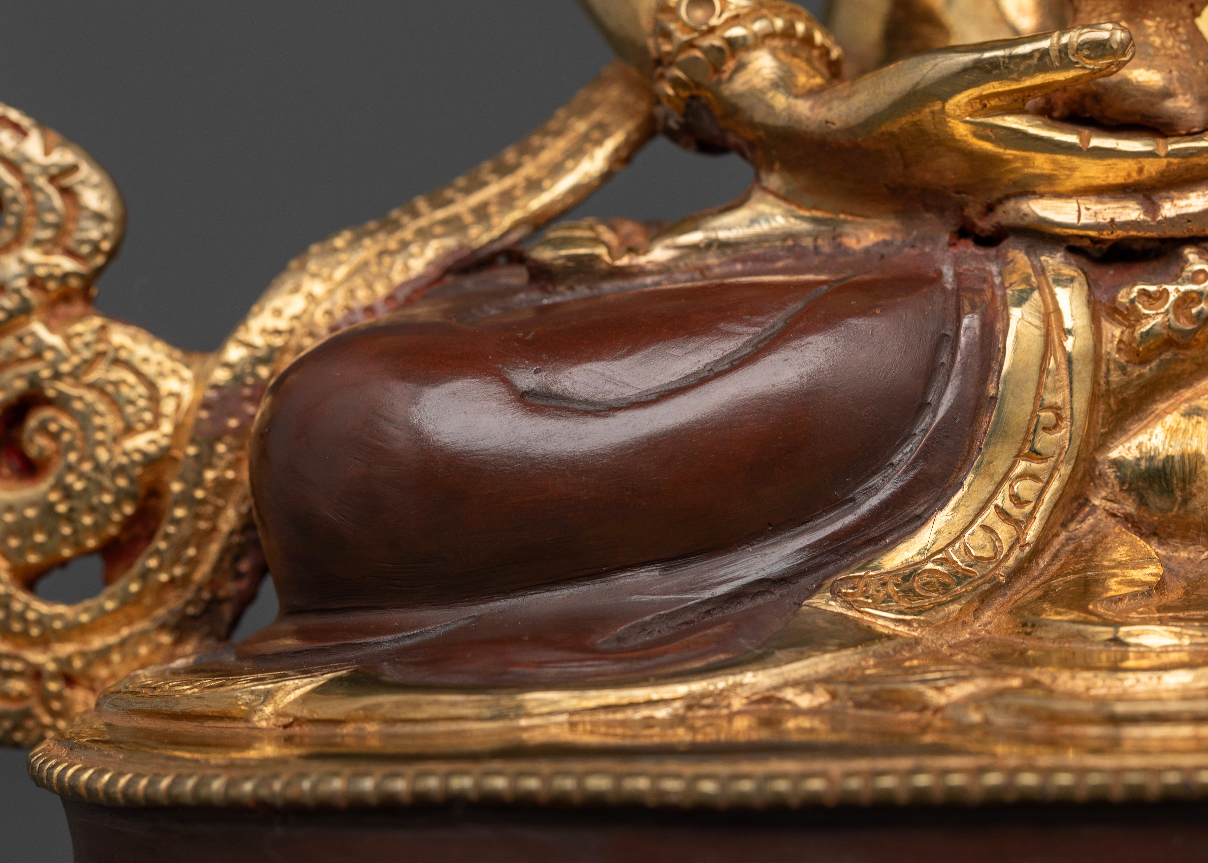 Exquisite Gold and Copper Statue of Amitayus