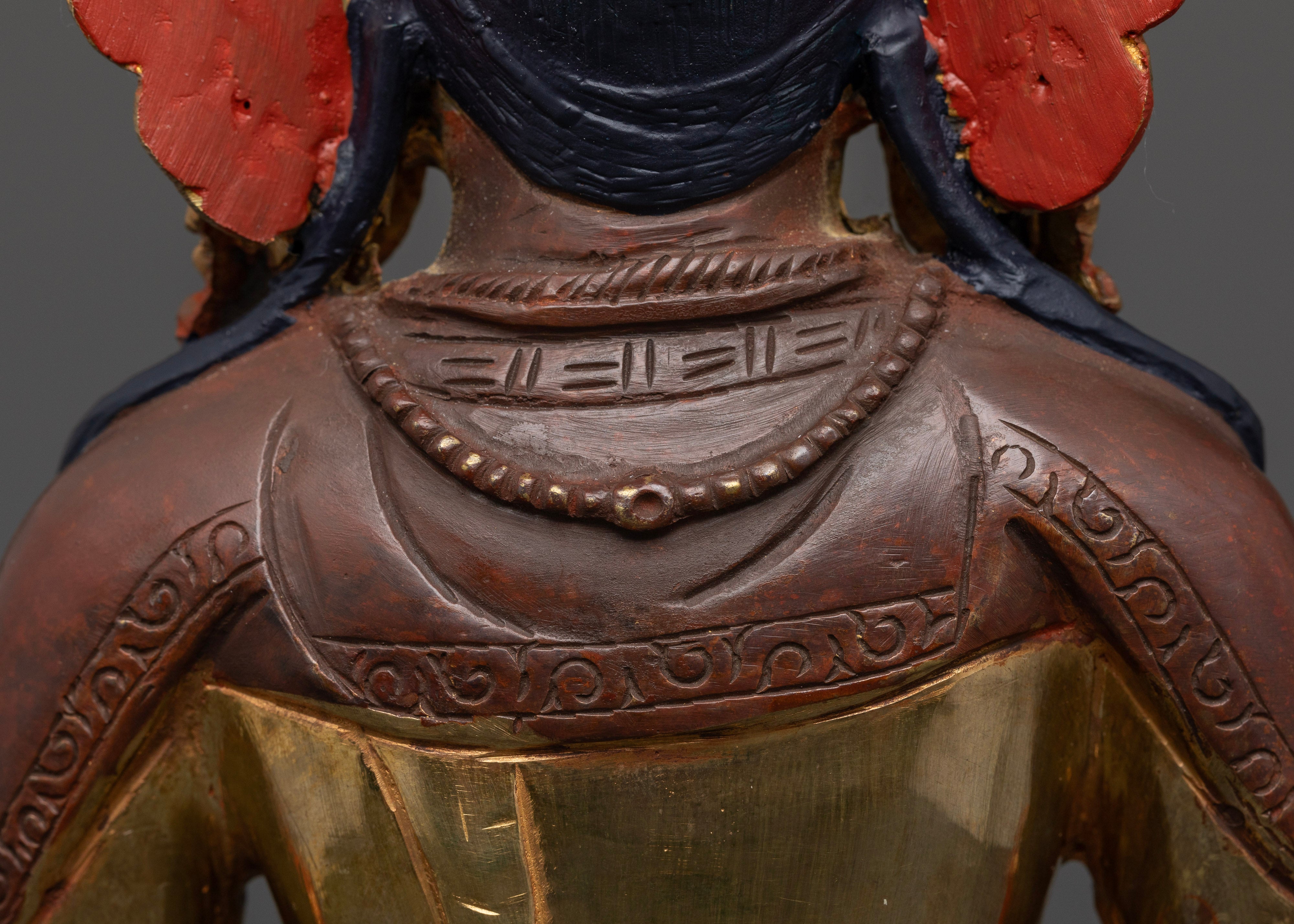 Exquisite Gold and Copper Statue of Amitayus