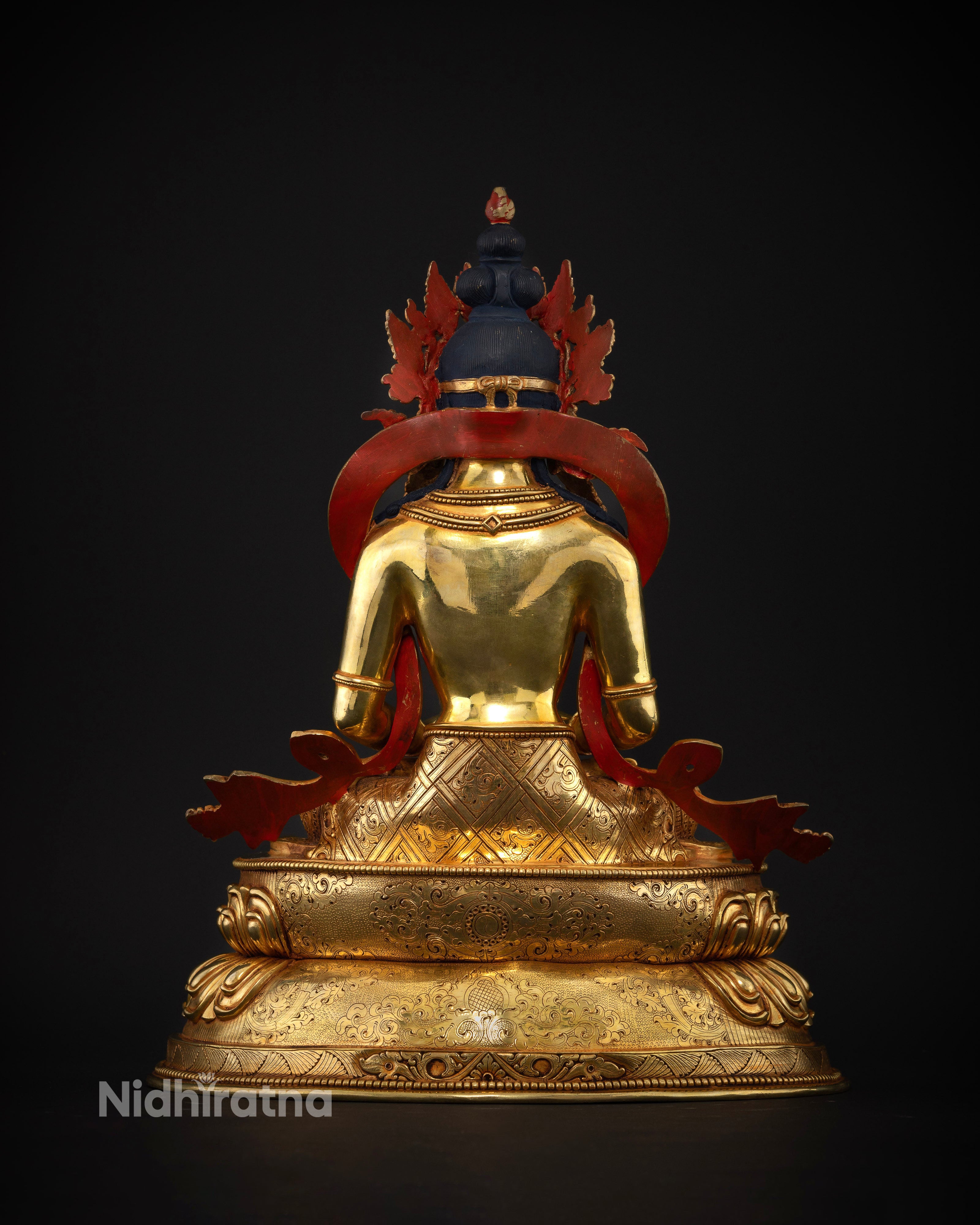 Crowned Amitayus: The Buddha of Infinite Life Statue