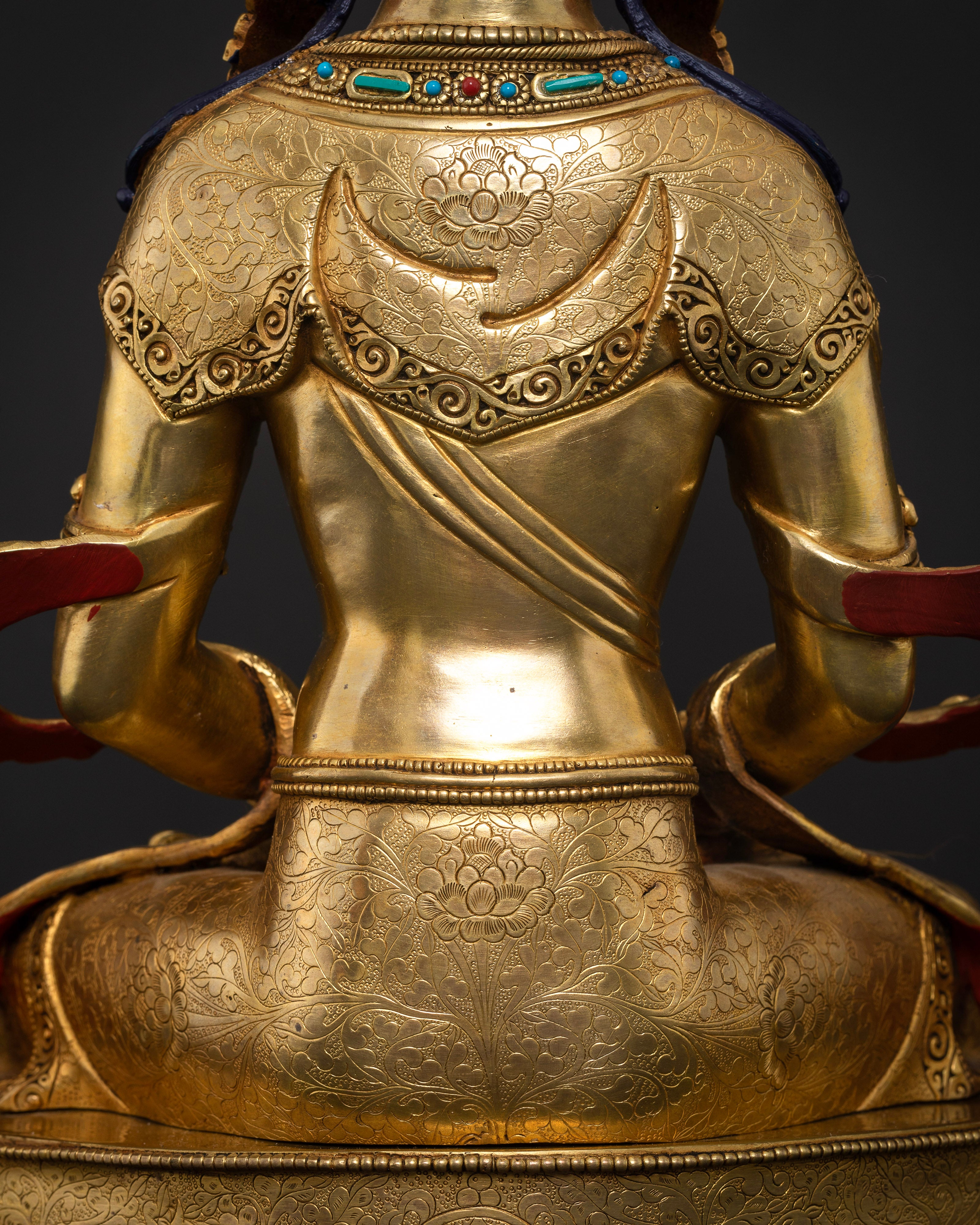 Eternal Amitayus: The Artisan's Touch in Precious Stones