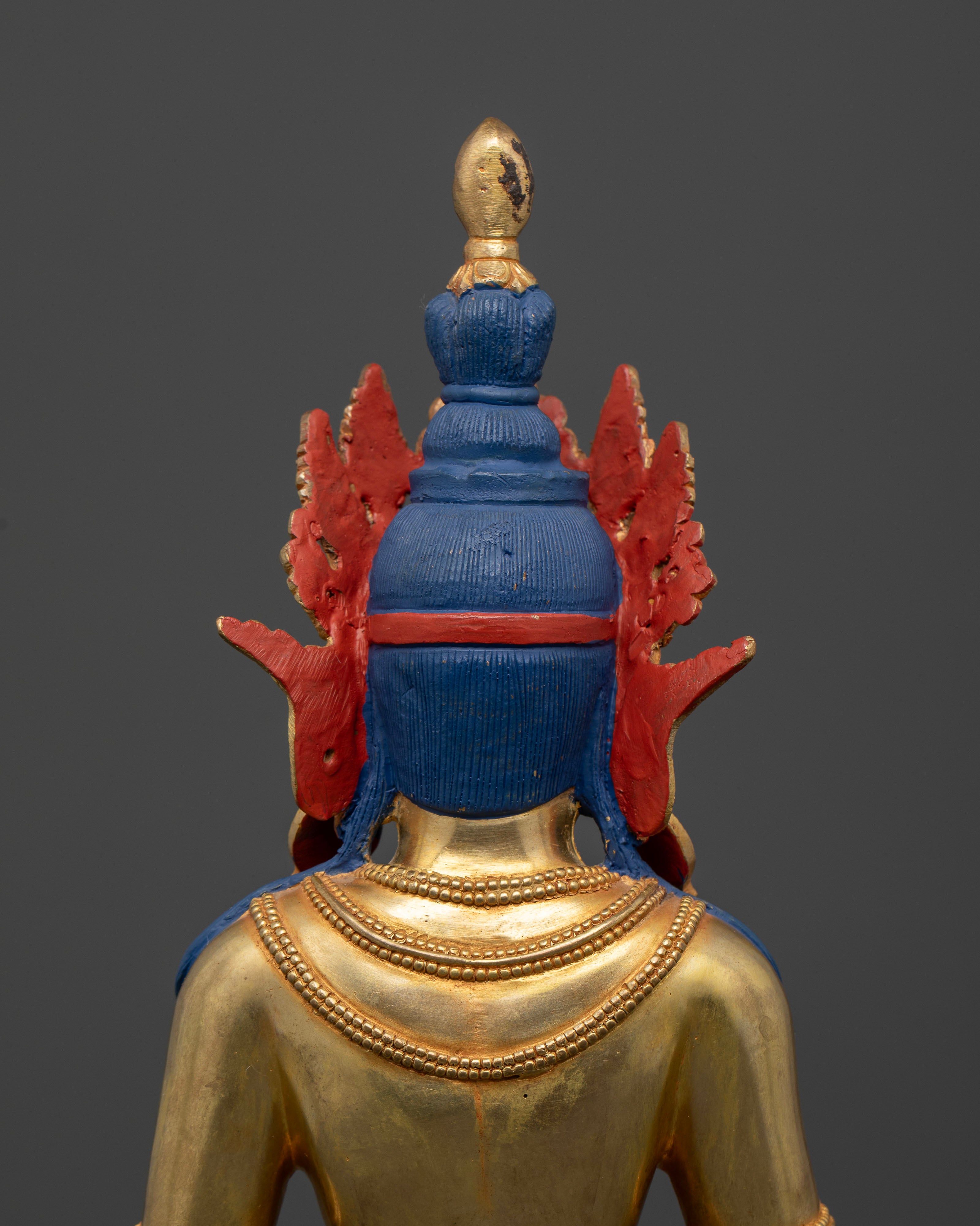 Amitayus Statue: A Blessing for Longevity and Prosperity in Gold