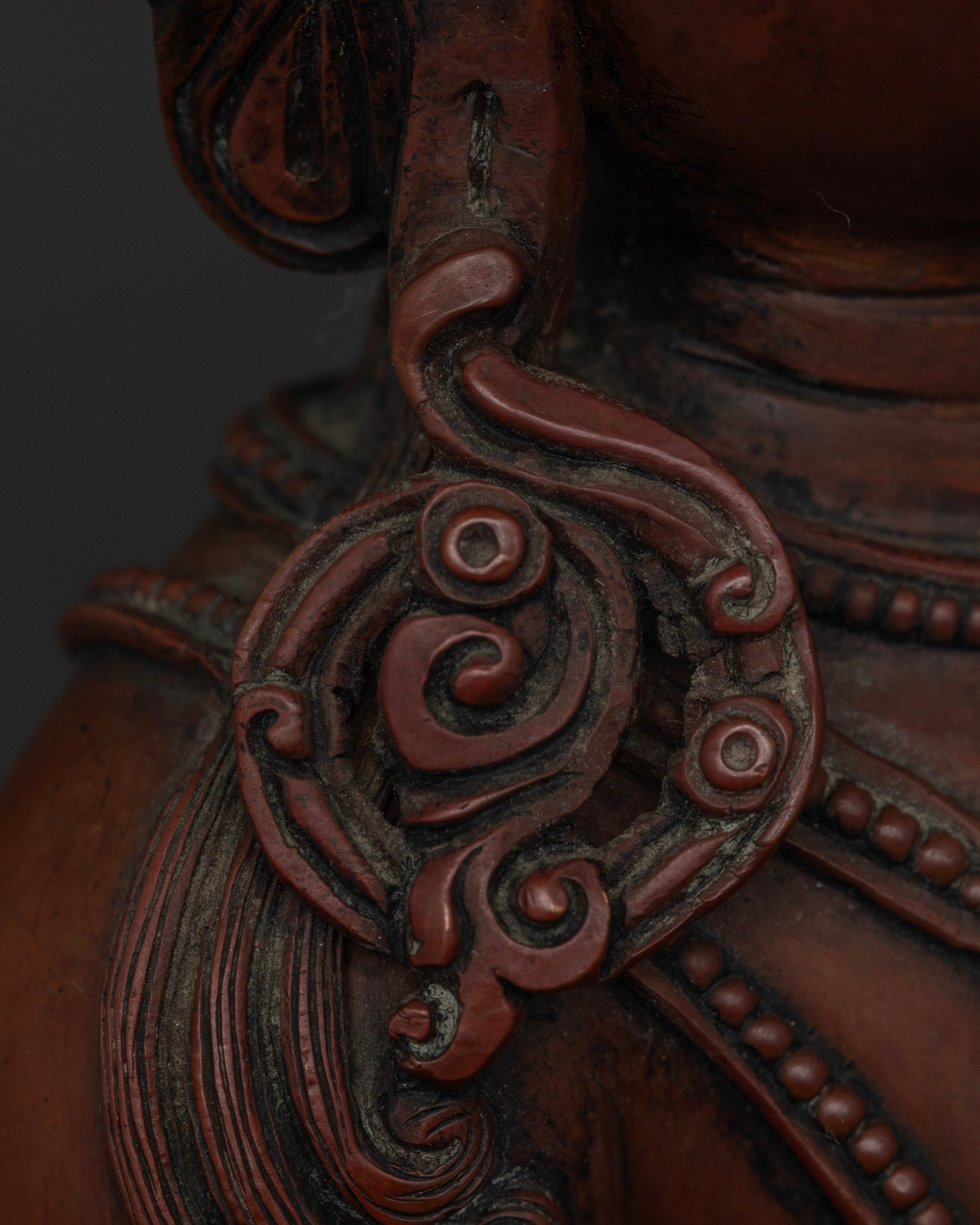 Oxidized Amitayus Statue for Deep Meditation