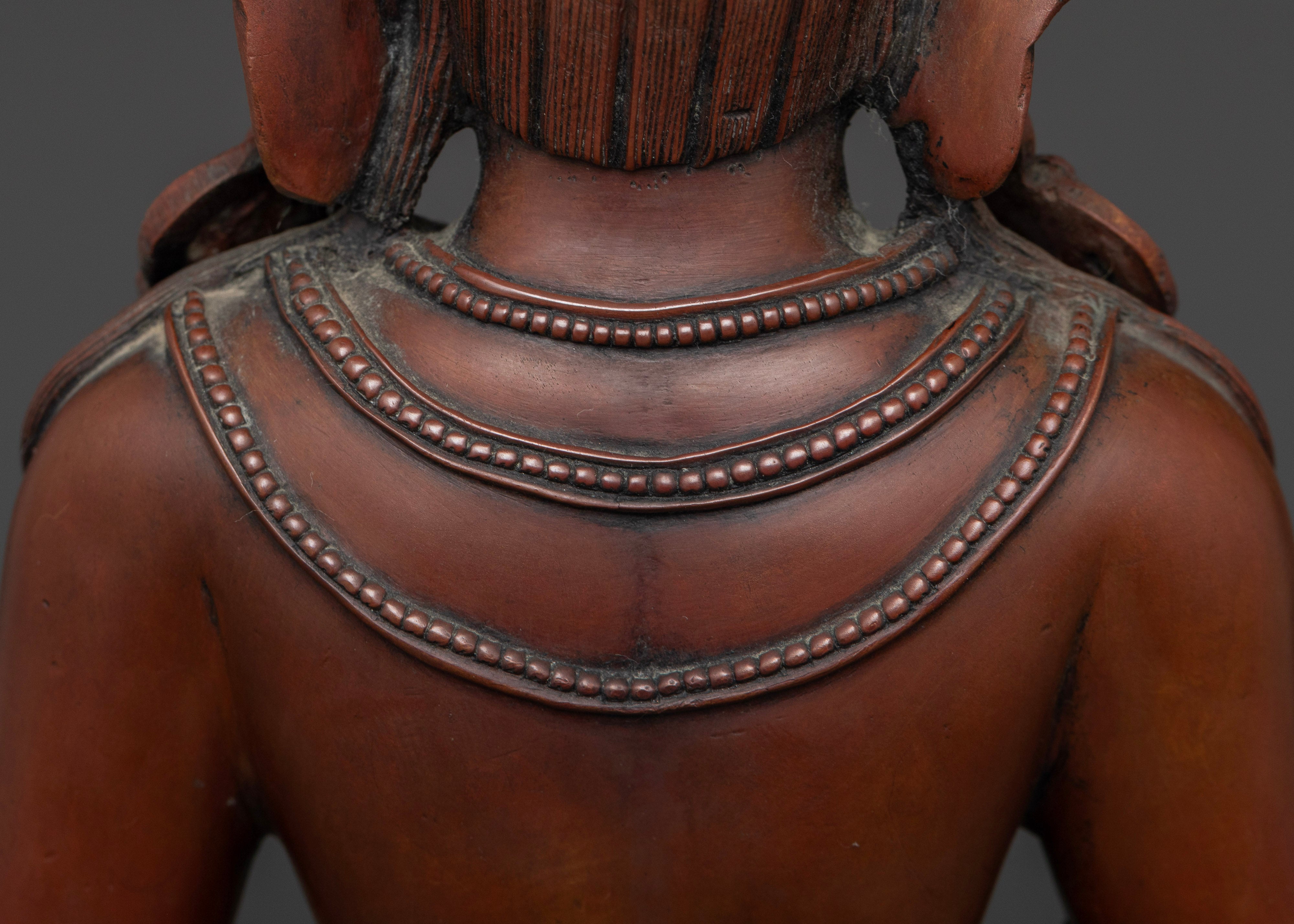 Oxidized Amitayus Statue for Deep Meditation