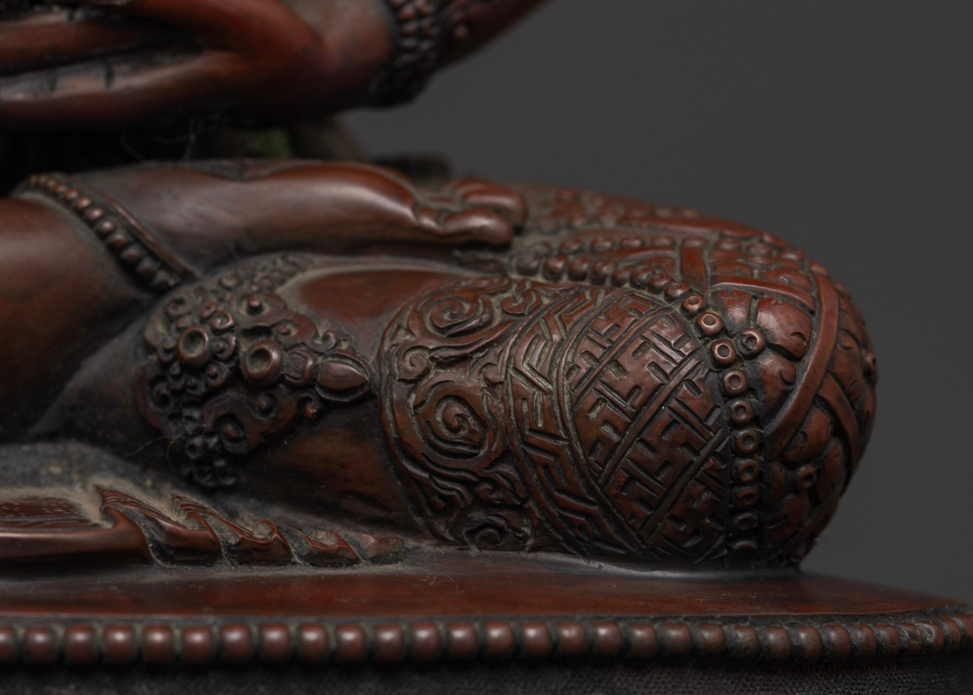 Oxidized Amitayus Statue for Deep Meditation