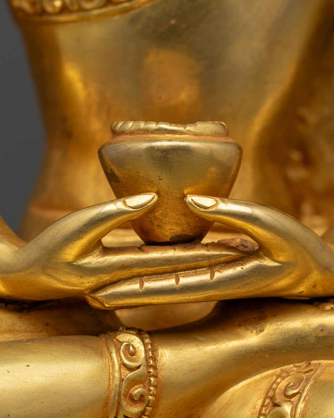 Amitabha Buddha Statue | 24k Gold Hand-Carved Figure