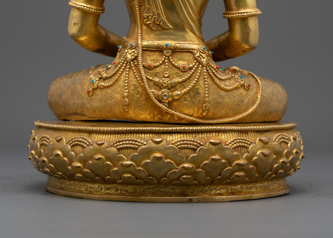 Handmade Amitabha Buddha Statue | Stunning Tibetan Artwork