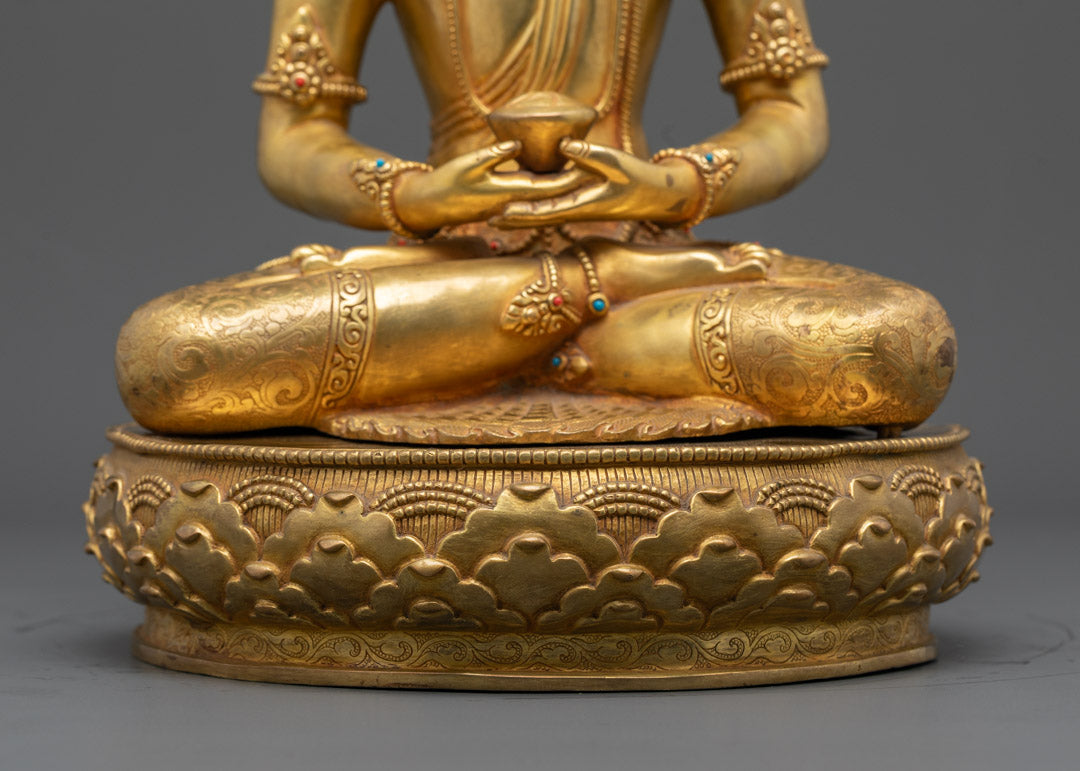 Handmade Amitabha Buddha Statue | Stunning Tibetan Artwork