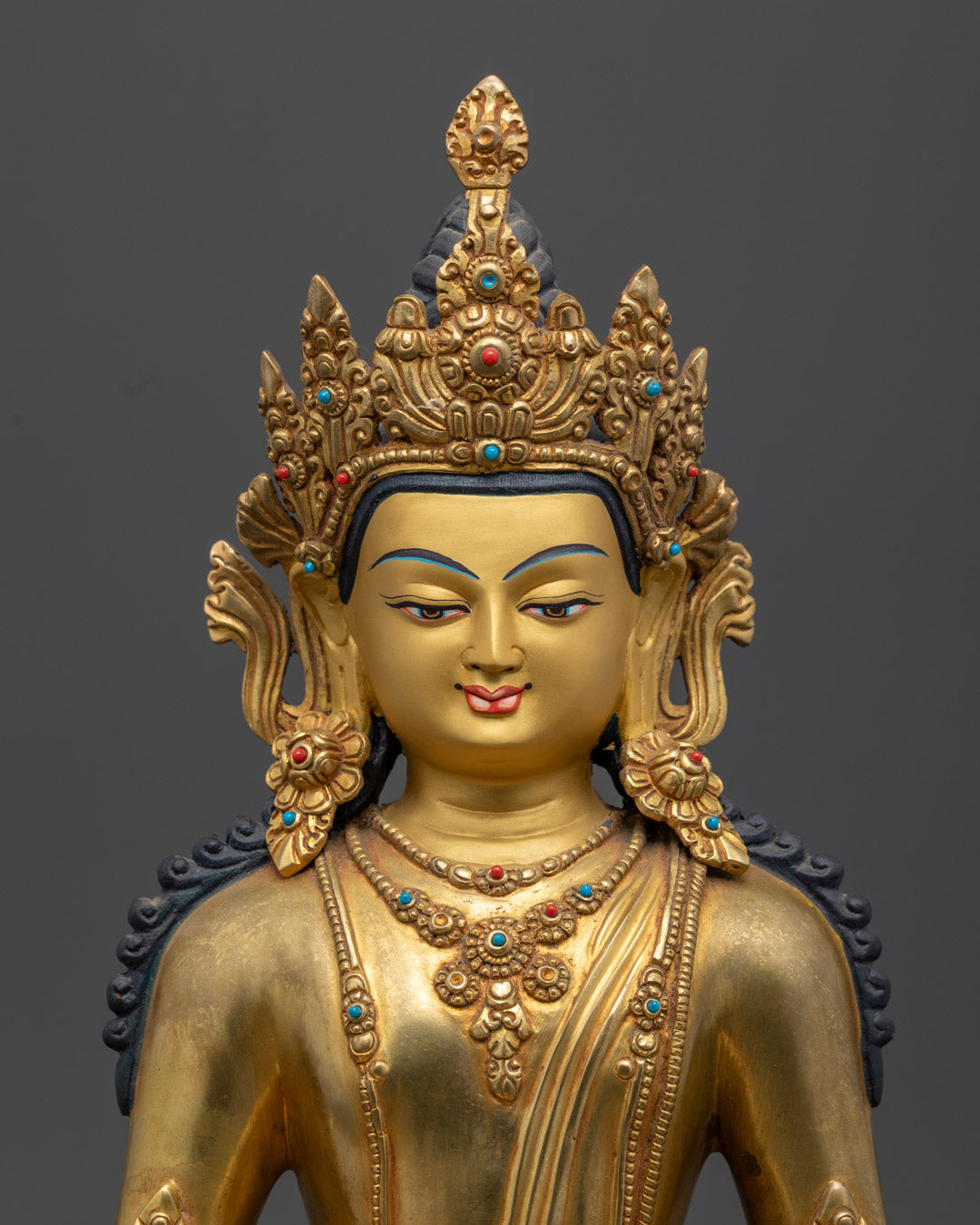 Handmade Amitabha Buddha Statue | Stunning Tibetan Artwork